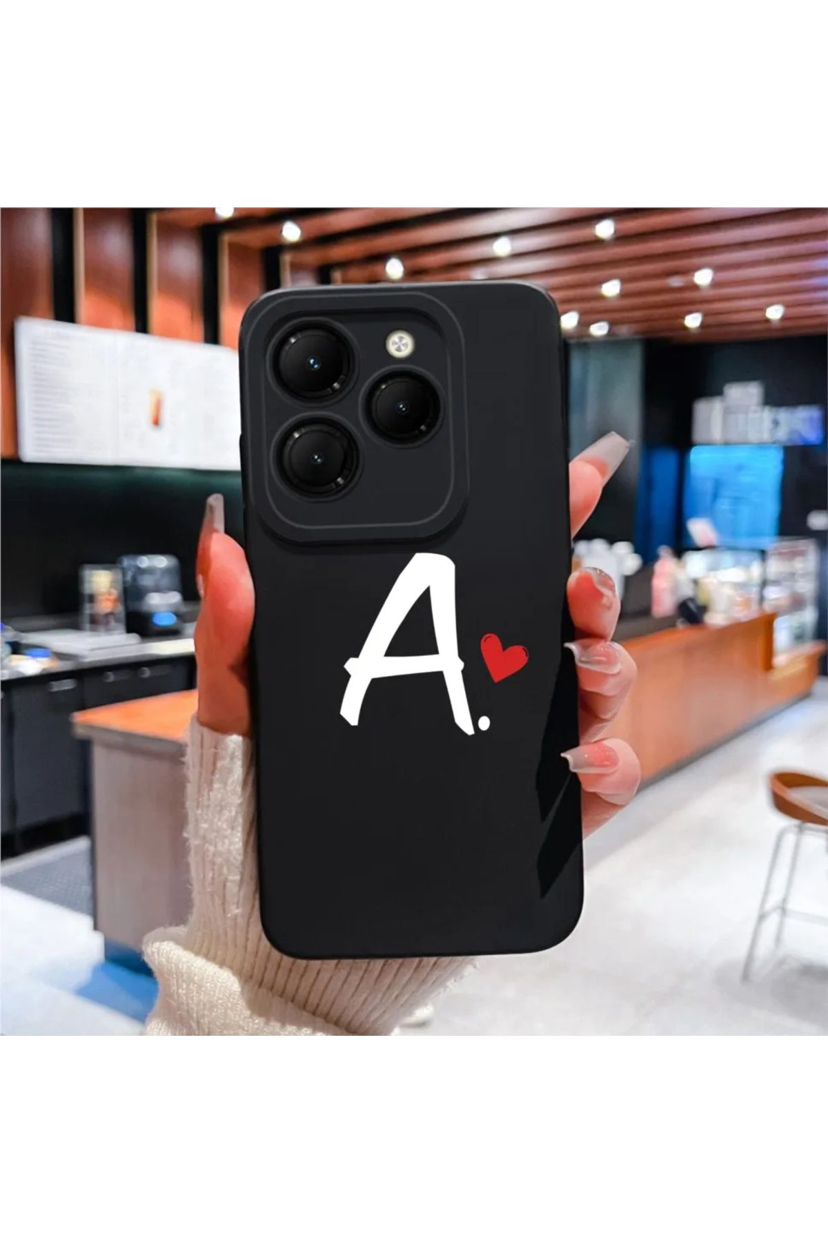 Rotaks Omix X6 Uyumlu Harfli Taç Baskılı Kişiye Özel Silikon Telefon Kılıfı - A