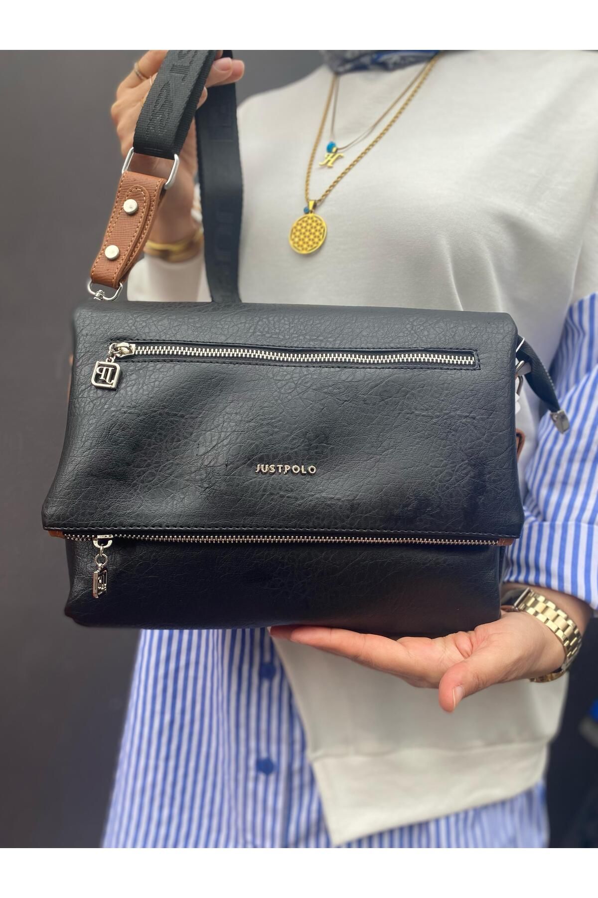 Just Polo YUMUŞAK DERİ ÇOK KULLANIŞLI PORTFÖY MODEL ÇAPRAZ VE OMUZ ÇANTASI BÜYÜK BOY 6069