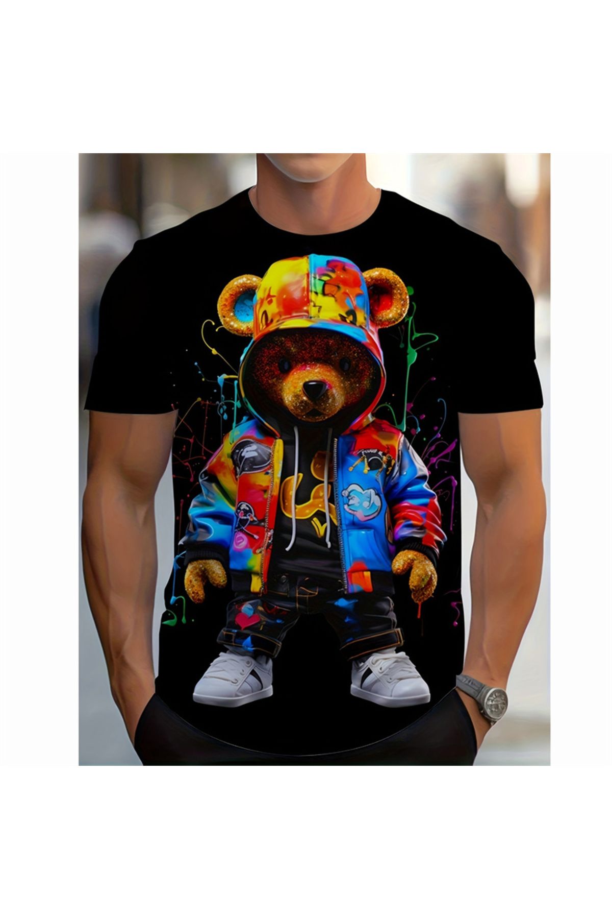 ship master Unisex Baskı Detaylı Oversize Basit T-shirt