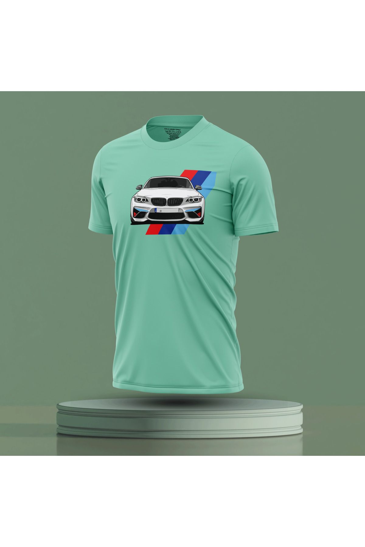 Bulvar Lee Erkek Sıfır Yaka Bmw Baskılı Yazlık T-Shirt