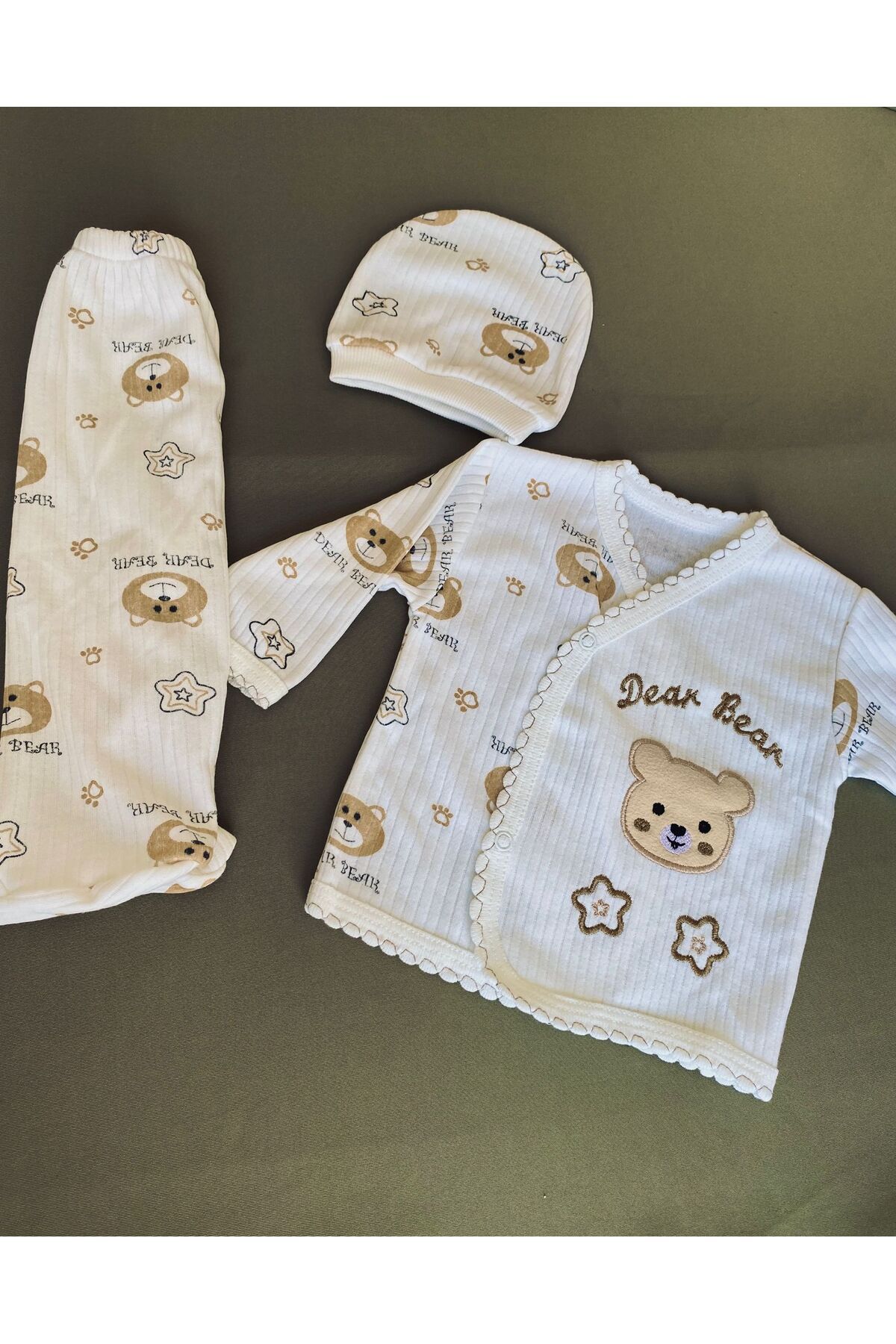 ARAF WEAR 3'lü Bebek Hastane Çıkışı Takım Alt-Üst Takım