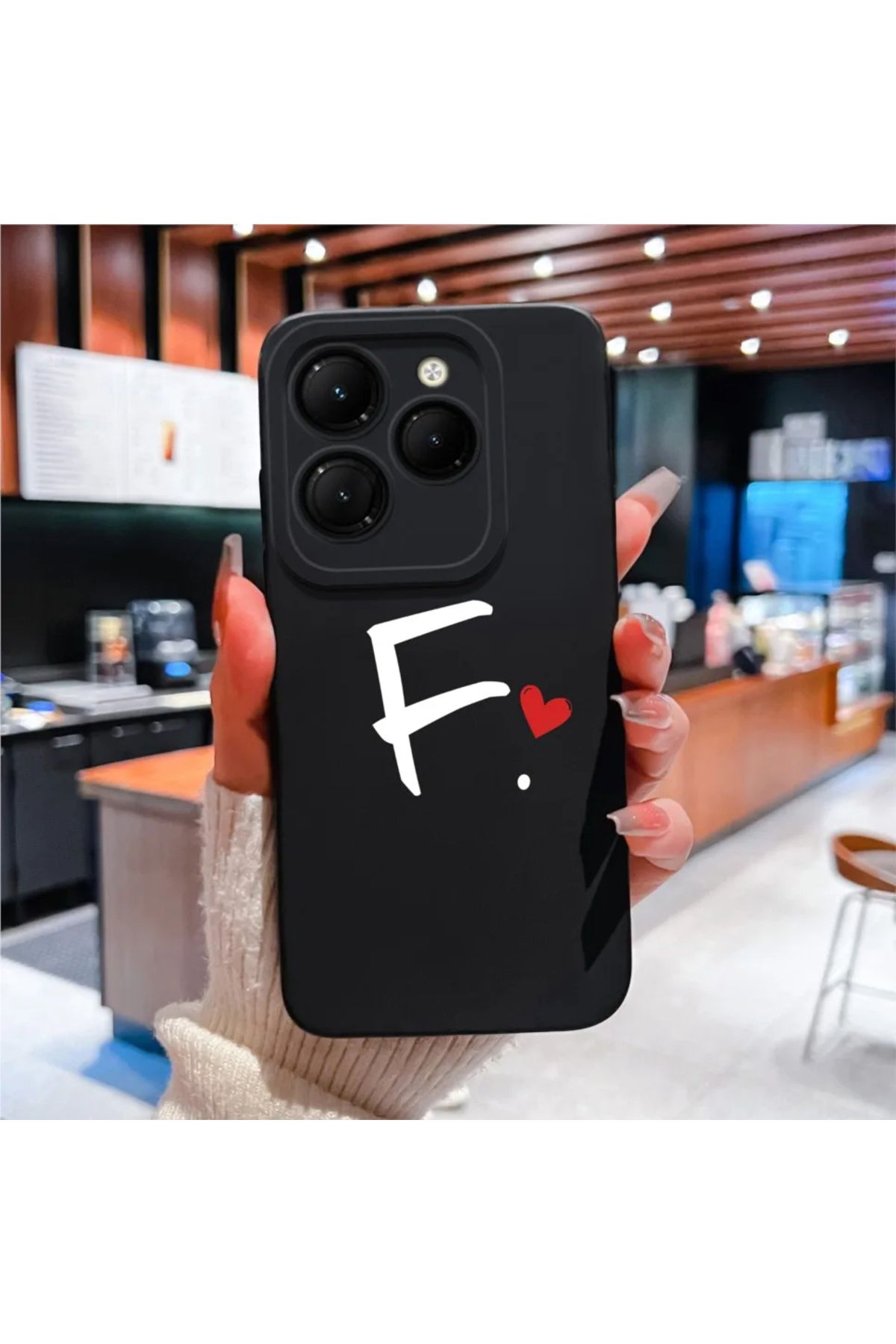 Rotaks Omix X6 Uyumlu Harfli Taç Baskılı Kişiye Özel Silikon Telefon Kılıfı - F