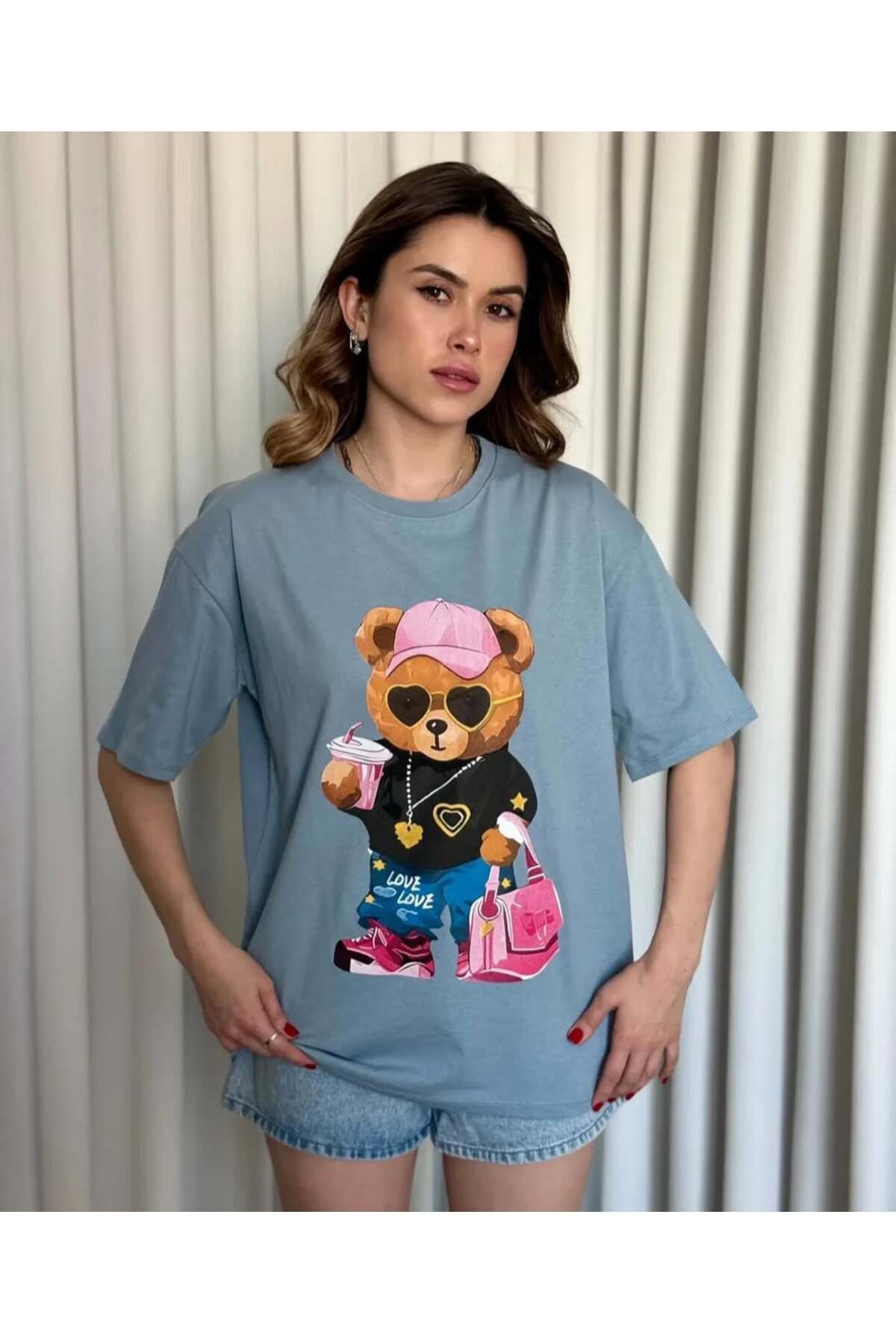 RENK RENK OUTLET YS165 LOVE AYICIK BSK TSHIRT