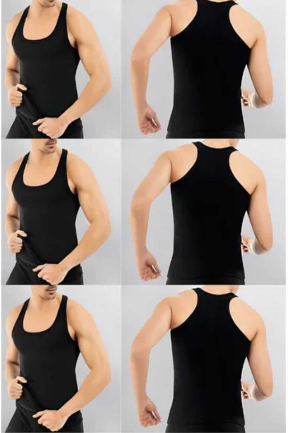 H&S STORE tutku ribana erkek spor atlet 6 lı siyah renkli kaliteli ve rahat