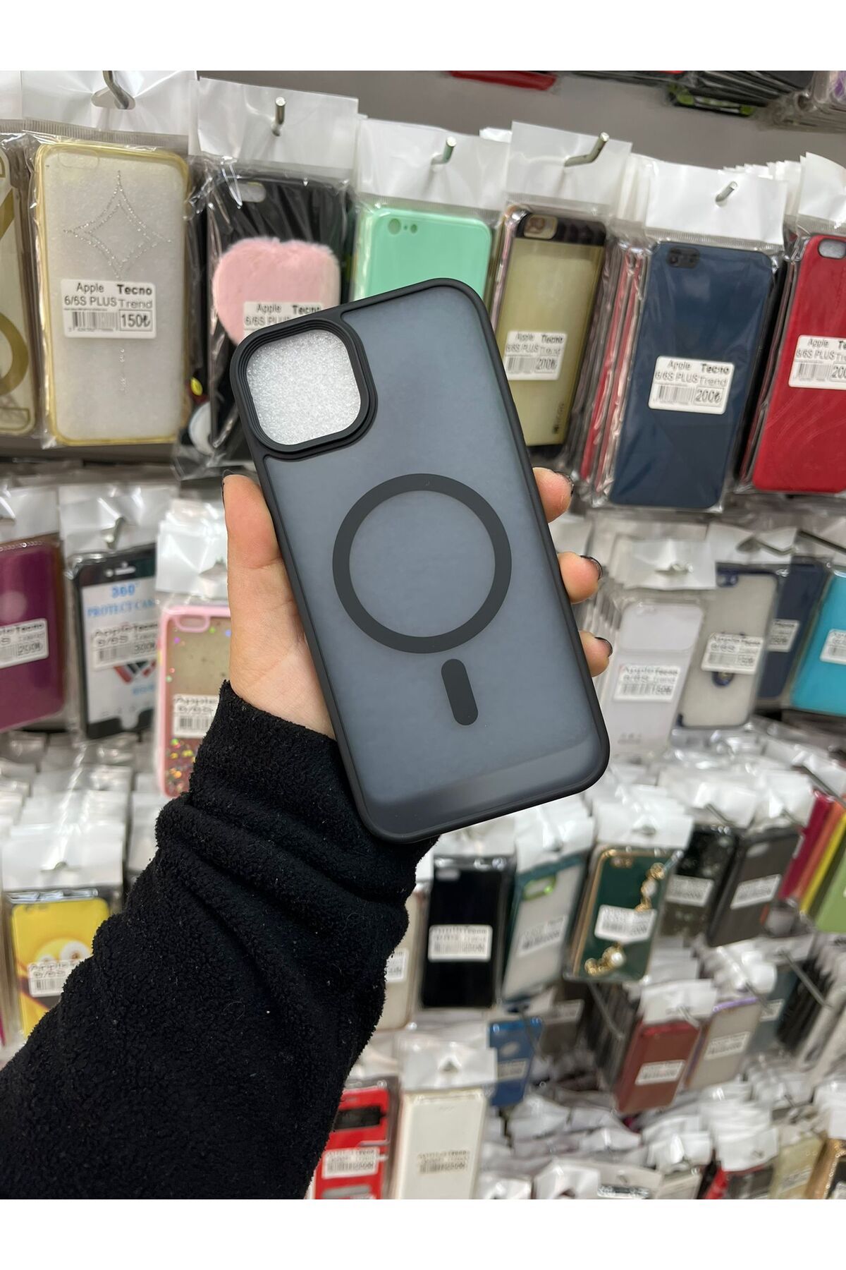 TECNOTREND Apple iPhone 15 Plus magsafe özelikli mat sert silikon kılıf