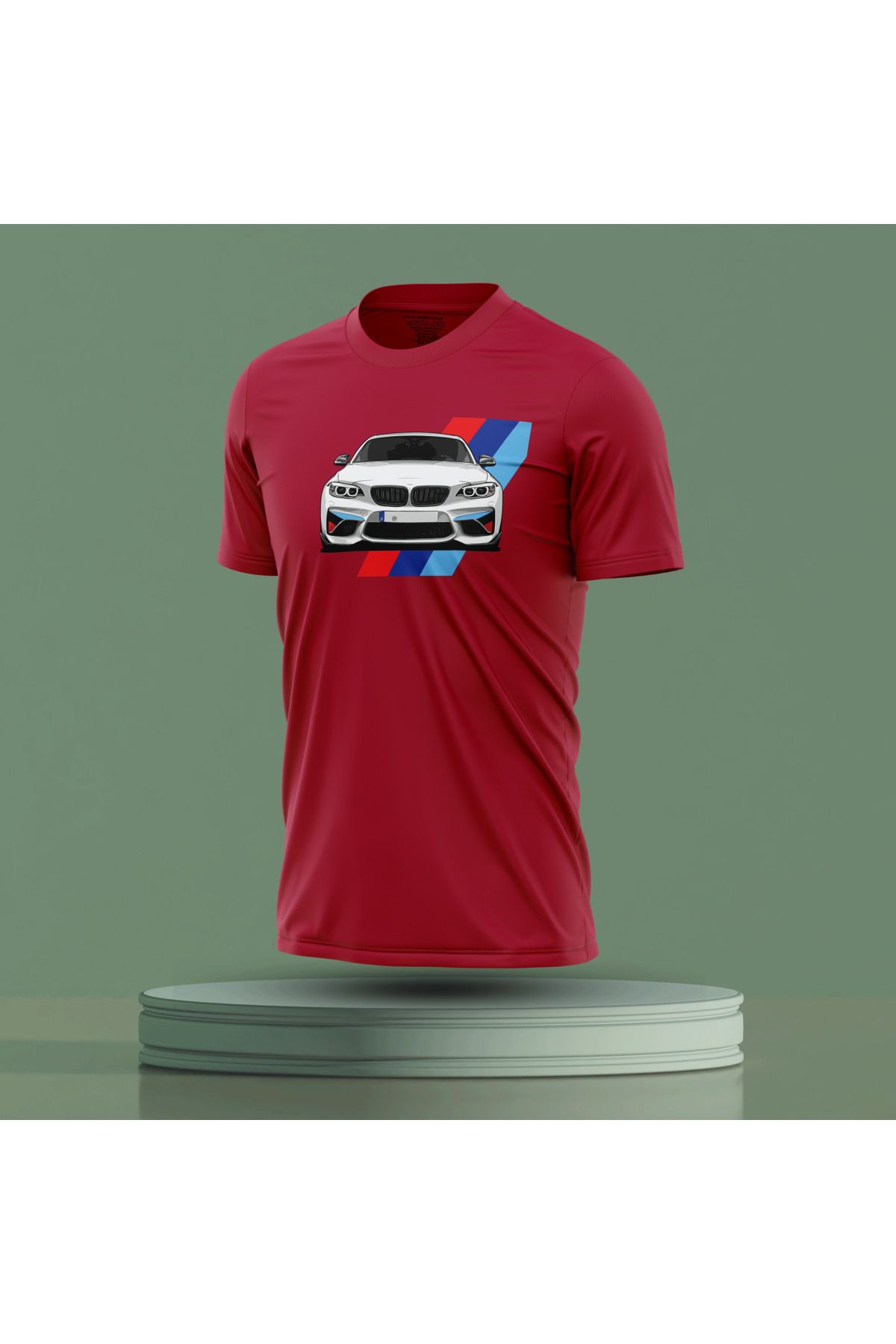 Bulvar Lee Erkek Sıfır Yaka Bmw Baskılı Yazlık T-Shirt