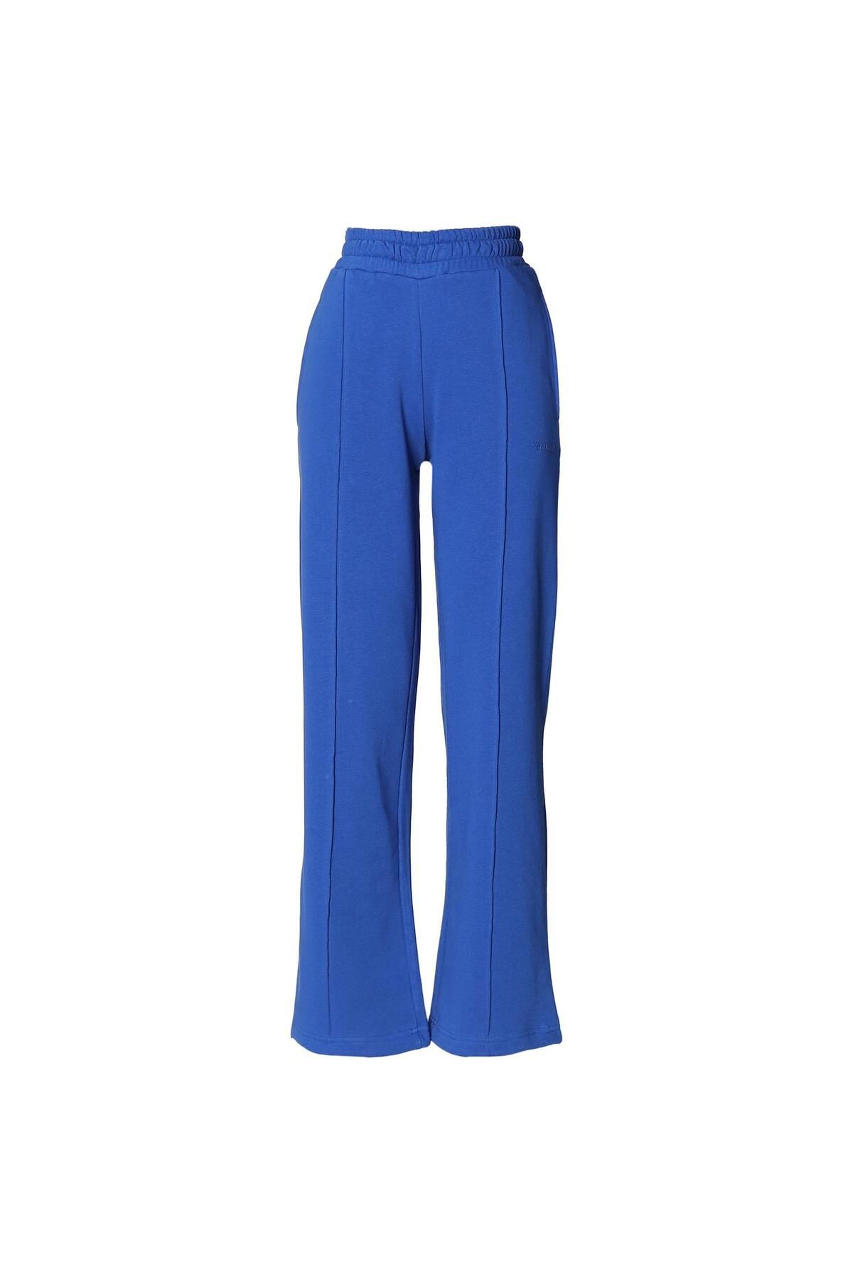 شلوار گرمکن ورزشی آبی زنانه 931723 7788 Hibiscus TrackSuit Six اورجینال hummel