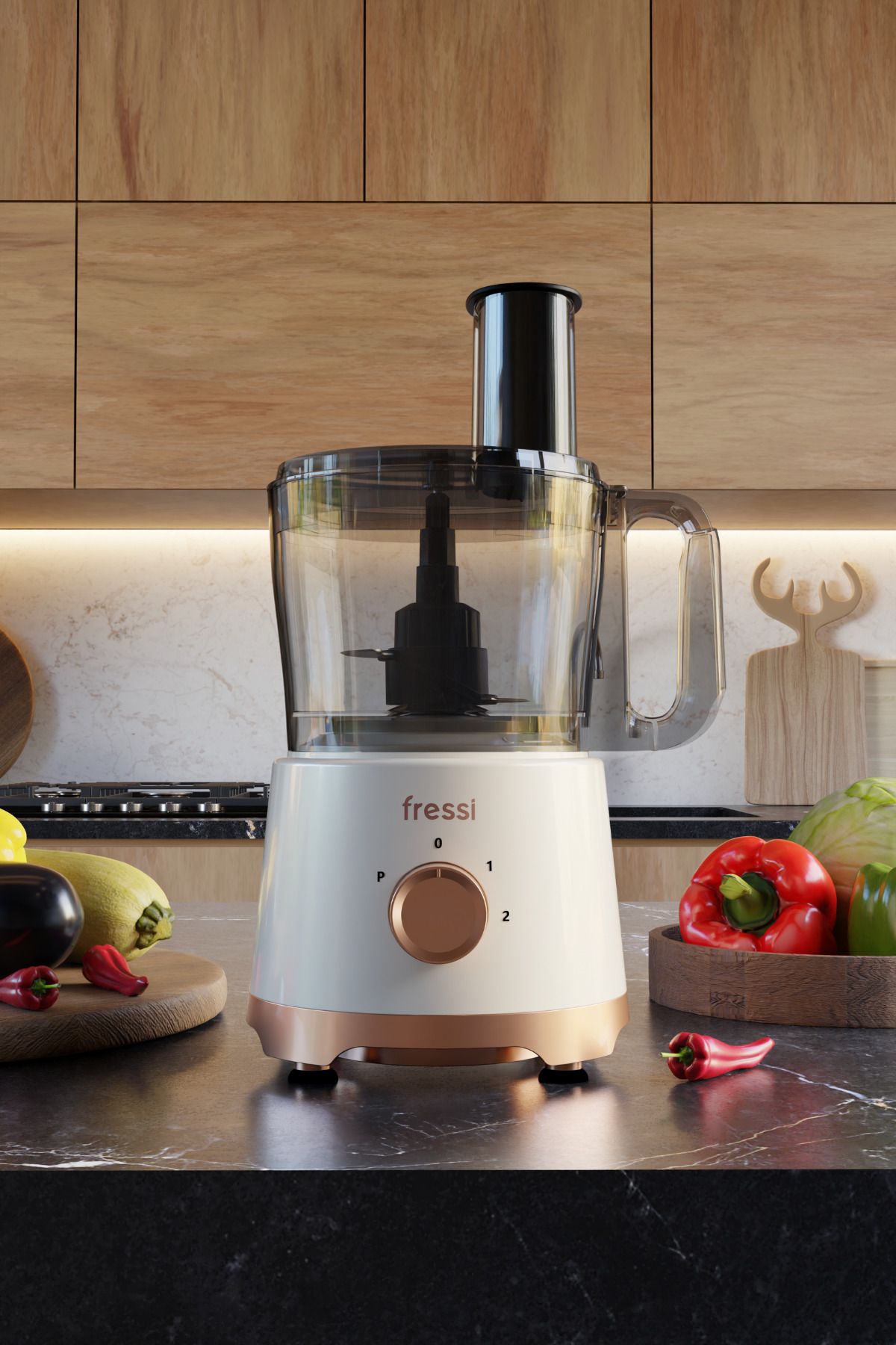 Fressi Power Blender Seti Mutfak Robotu Salata Doğrayıcı 2,5L 1200W FR-PBL02 Armonia