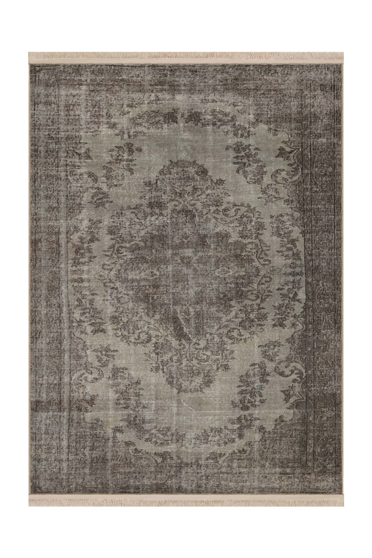 Rugs Modern Halı Memlük Koleksiyonu Gri Temalı Geleneksel Vintage Desenli Dokuma Taban Dekoratif Halı memlük31