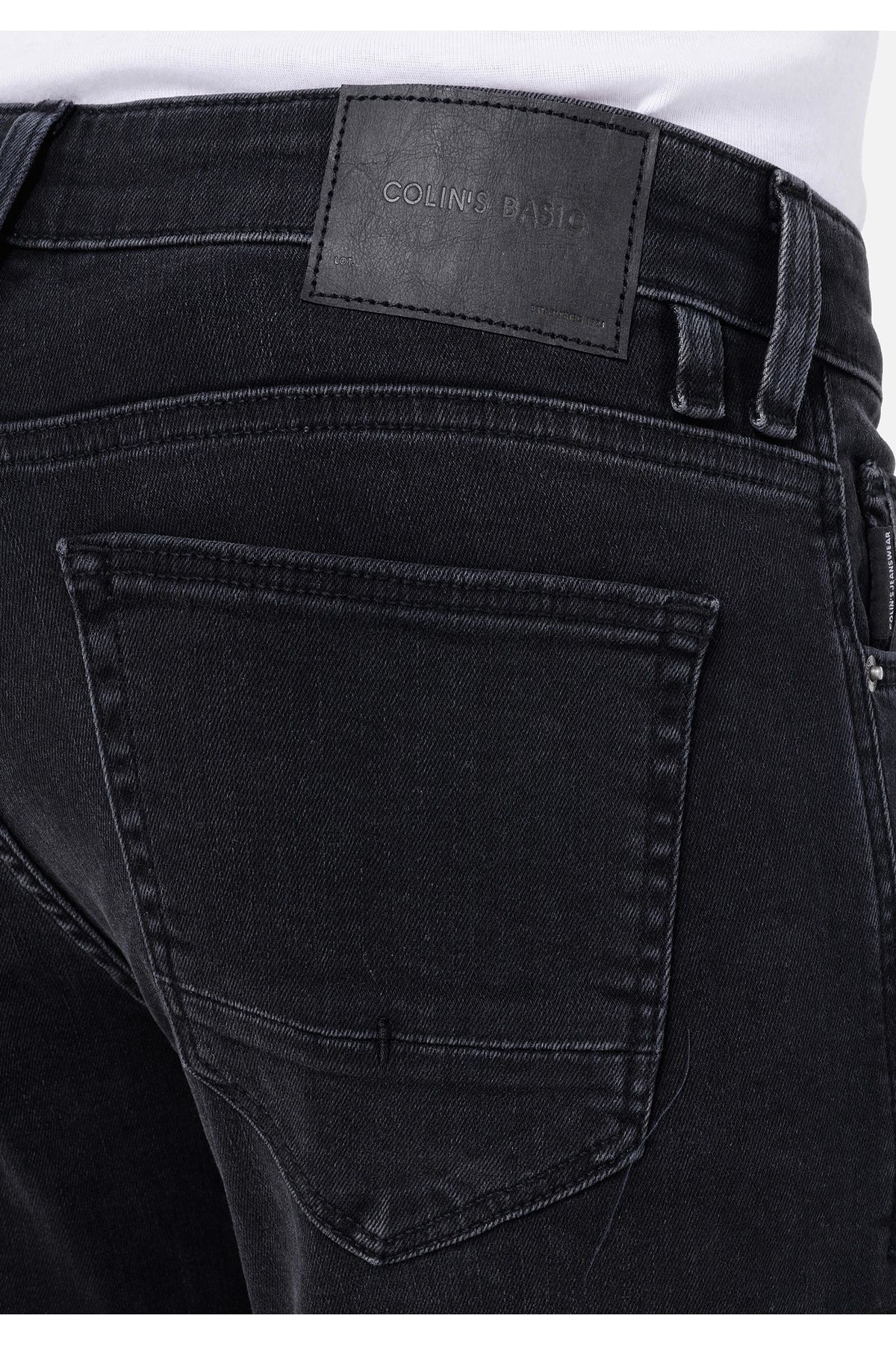 Colin's-Pantaloni slim din denim pentru bărbați, cu talie joasă, cu picioare înguste 6
