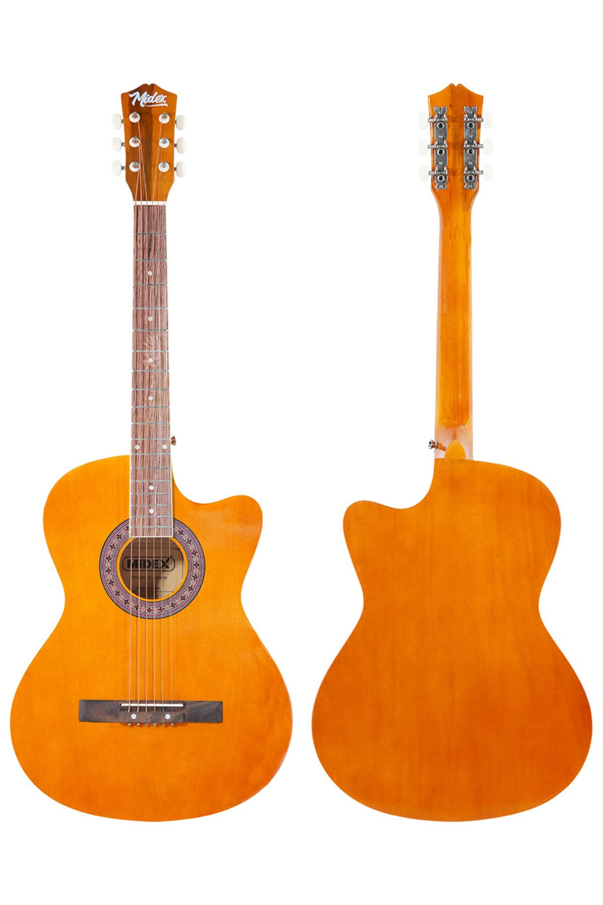 XC-120BRW Kaliteli Akustik Gitar Gül Klavye Sap Ayarlı 4/4 Full Set - 5
