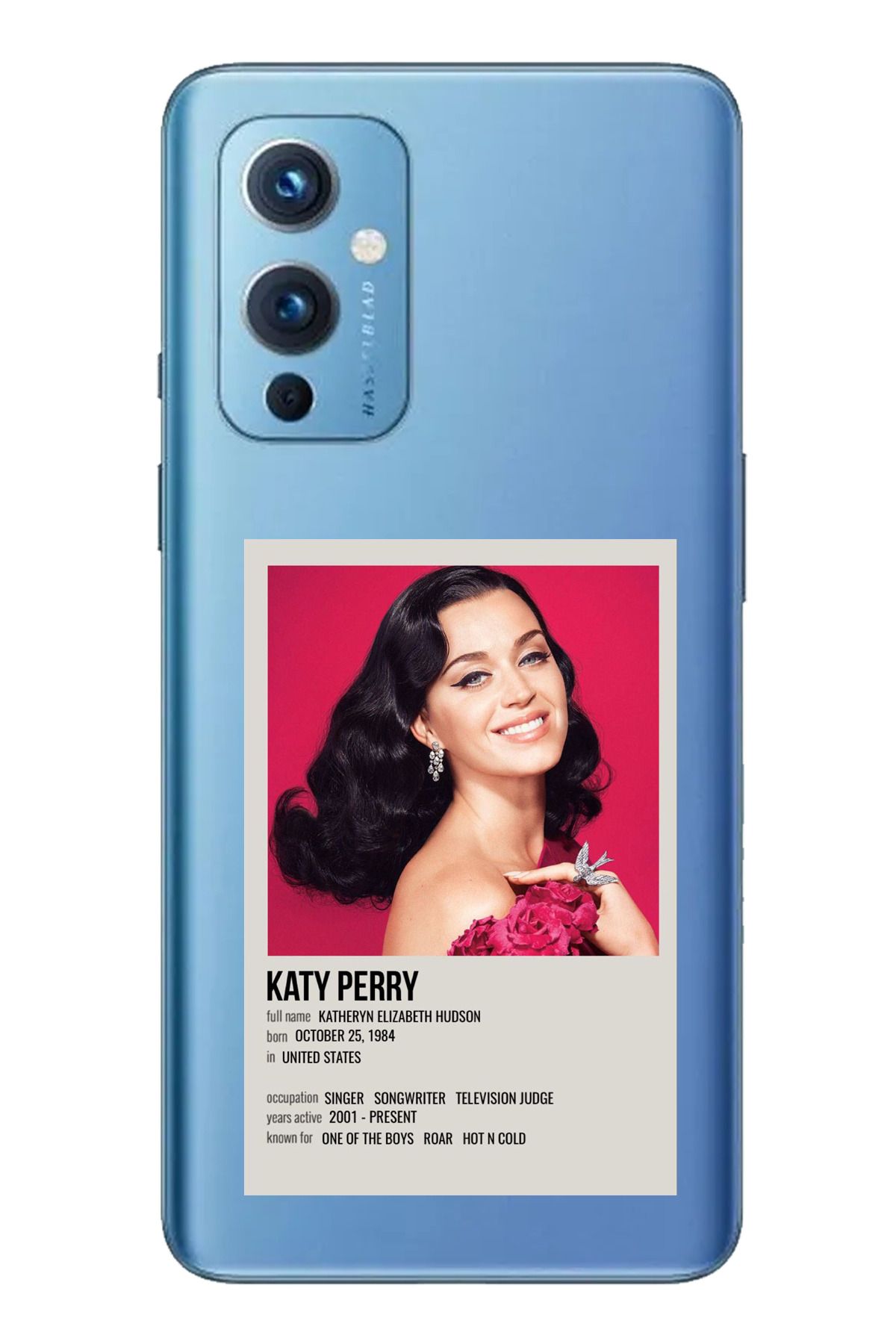 TechTree Oneplus 9 Uyumlu Katy Perry Şeffaf Silikon Kılıf