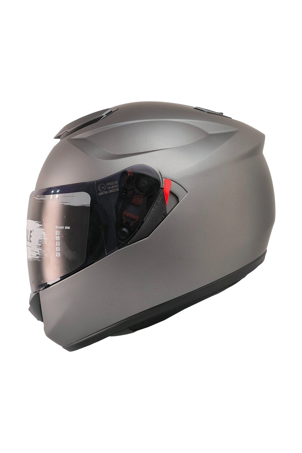 ebakbak Motosiklet Kaskı CE Sertifikalı Güneş Vizörlü Full Face Mat Titanyum Kask