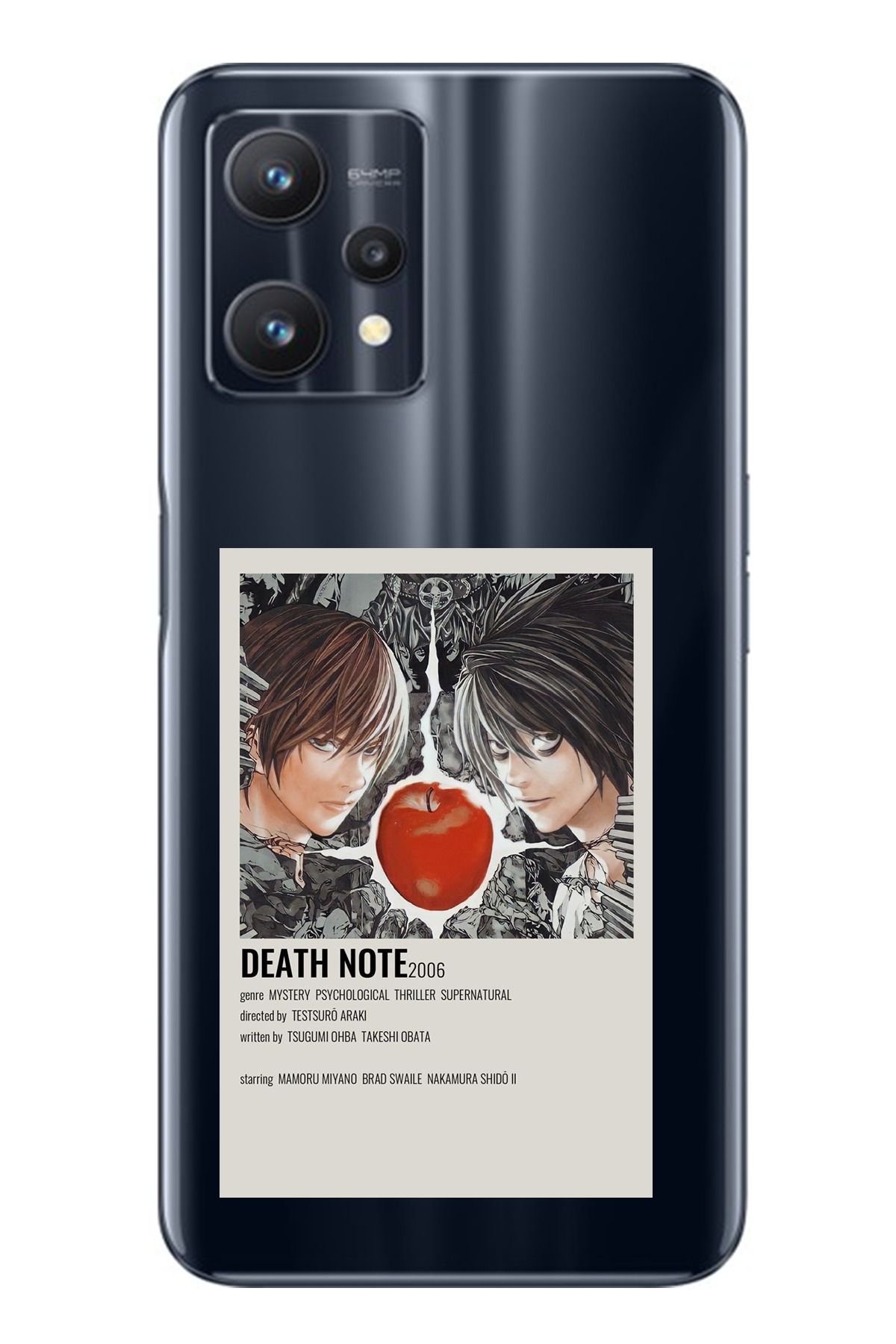 TechTree Realme 9 Pro Uyumlu Death Note Poster Tasarımlı Şeffaf Silikon Kılıf