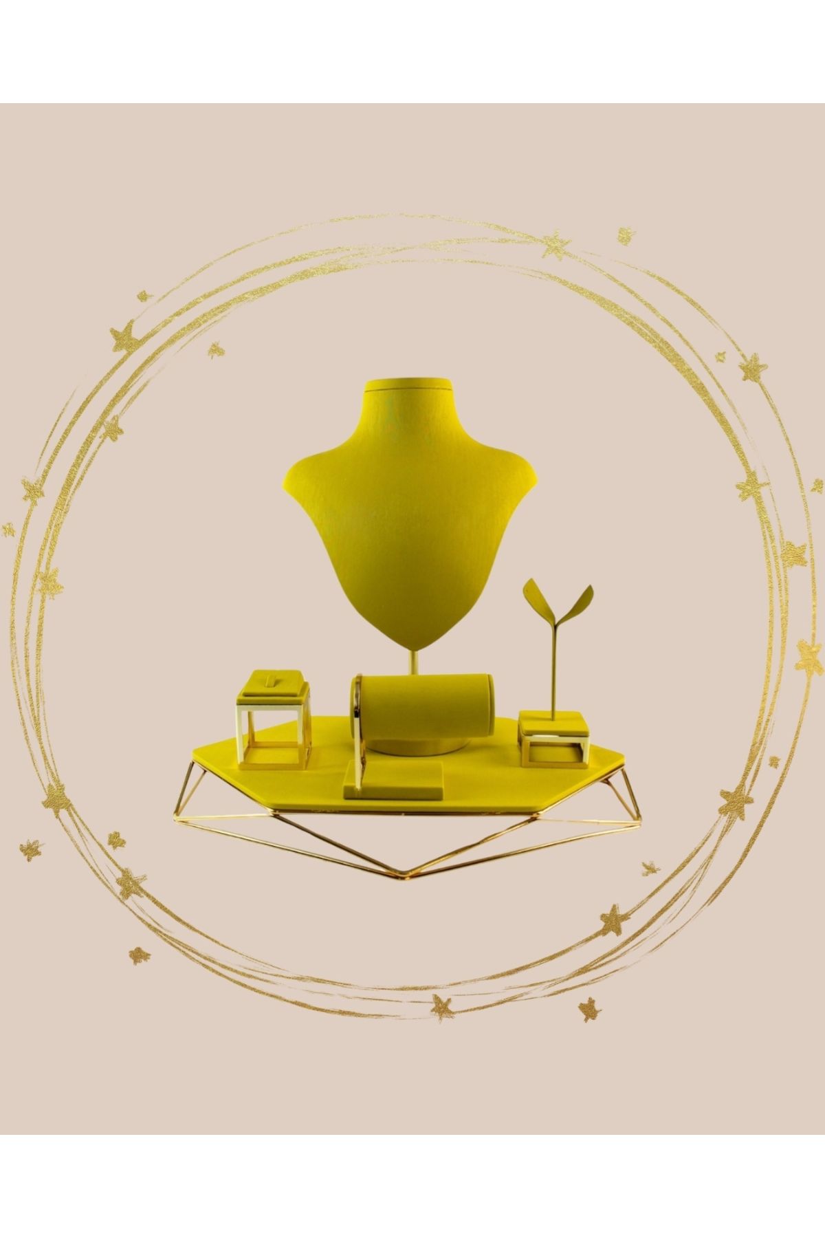 Layla Decor Metal Detaylı Takı Sergileme Standı