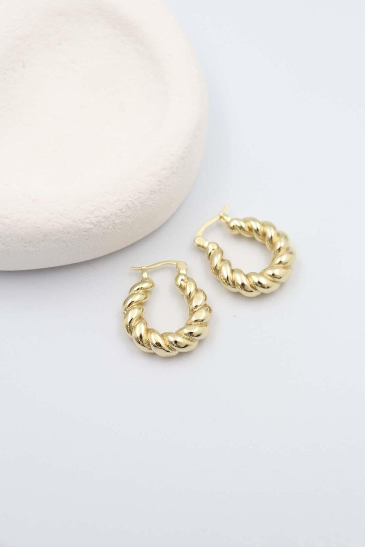 BY CANSU ACCESSORİES Crocetta Gold Küpe[14K]