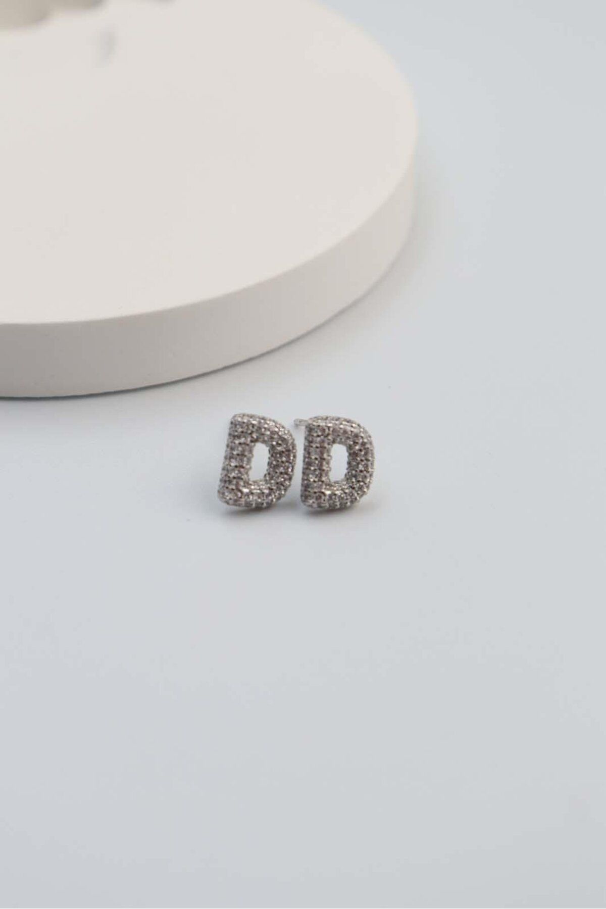 BY CANSU ACCESSORİES Silver Harf Küpe