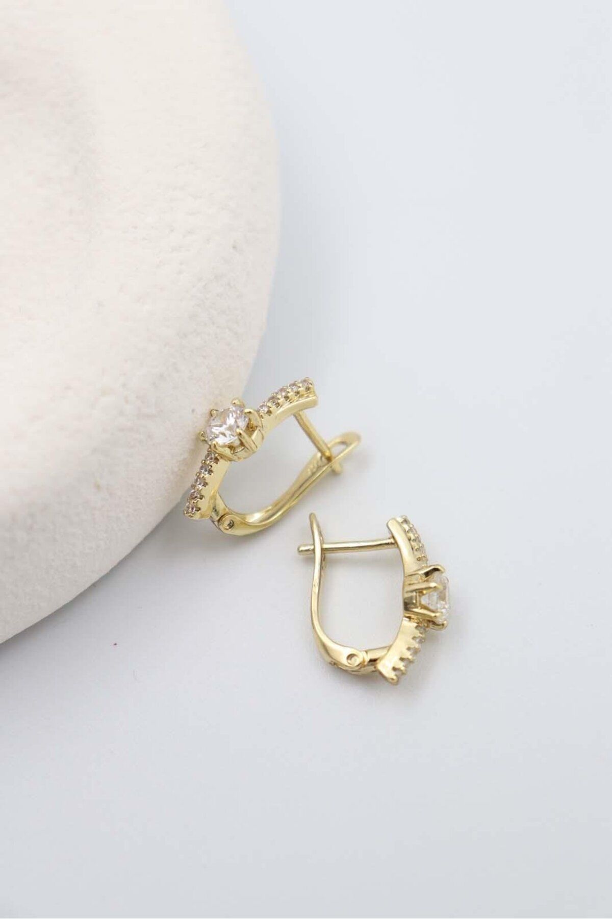 BY CANSU ACCESSORİES Domitilla Gold Küpe[14K]