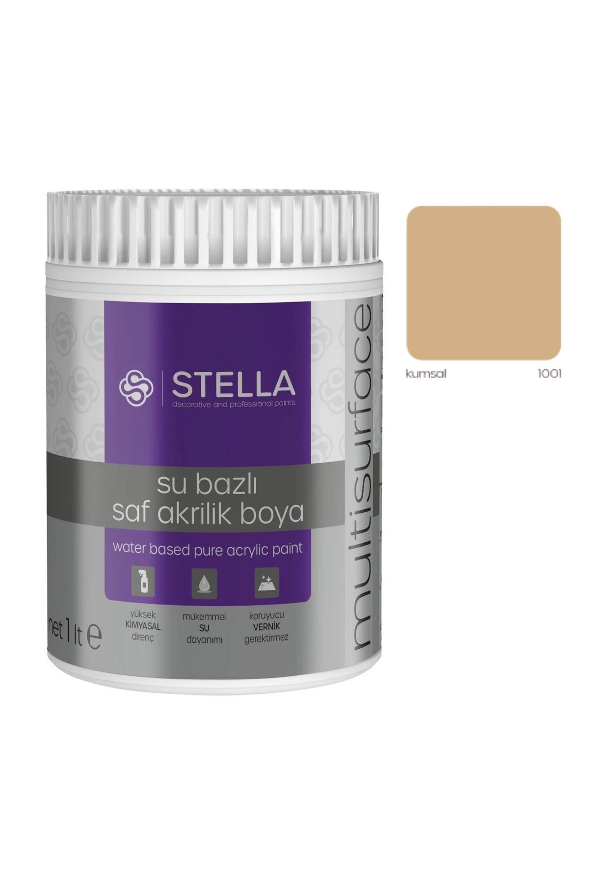 Stella Su Bazlı Saf Akrilik Boya Kumsal Ral-1001