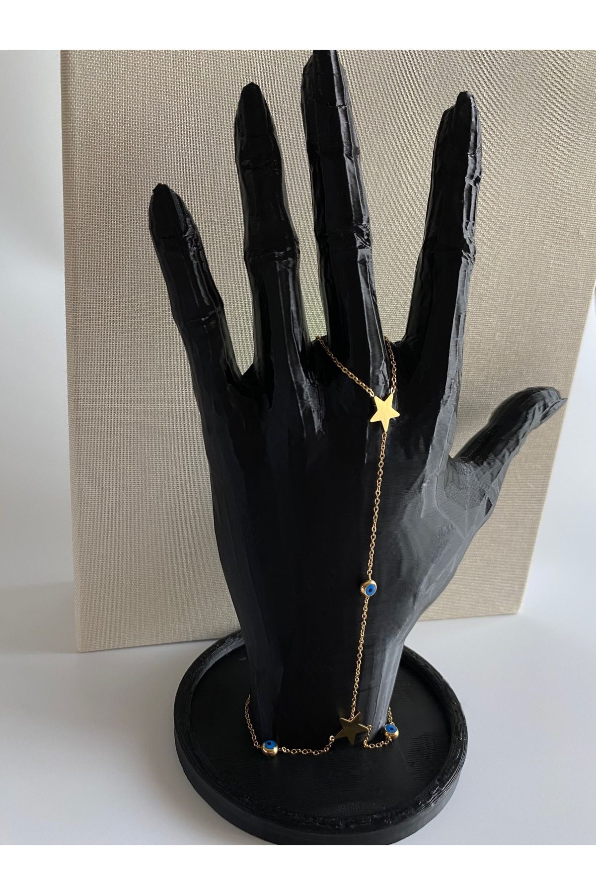 FIERA JEWELRY Yıldız ve Nazar Boncuğu Paslanmaz Çelik Kadın Şahmeran