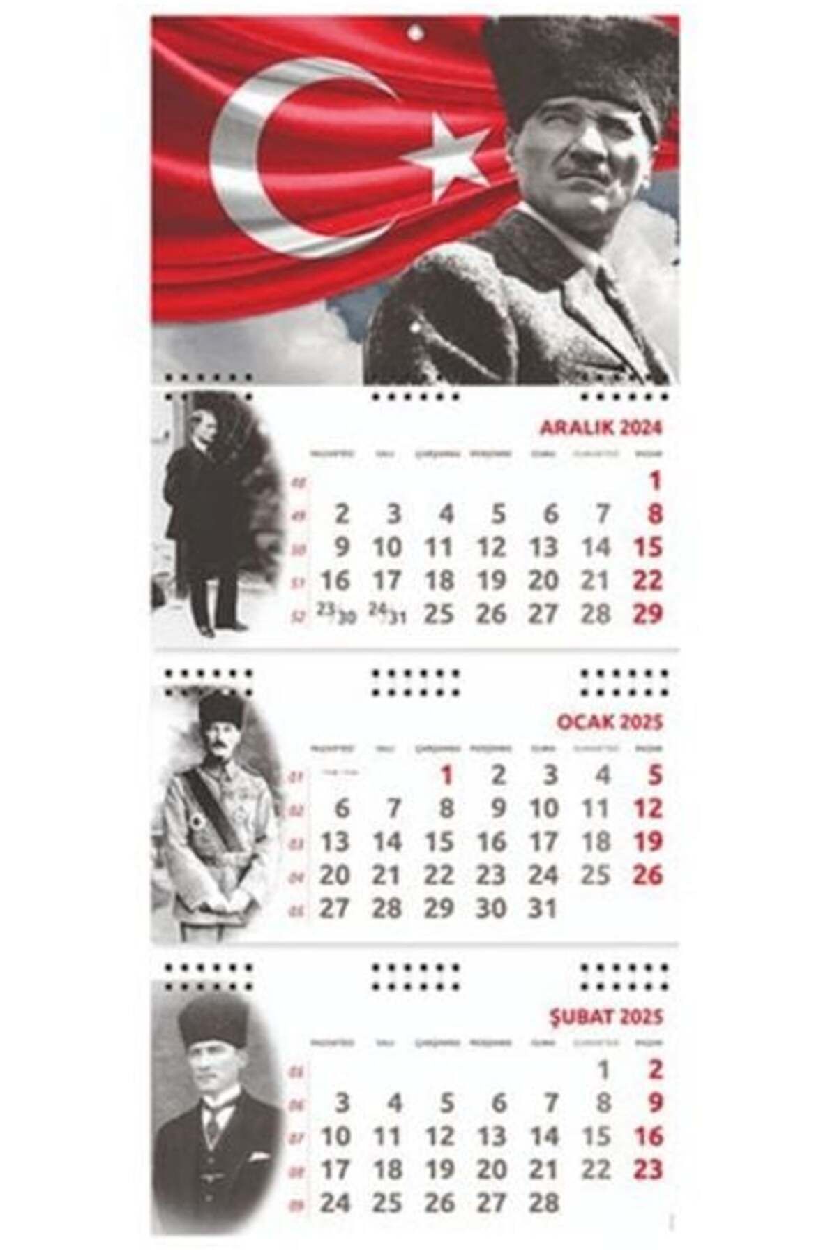 Destek Yayınları Atatürk Gemici Duvar Takvimi Ayyıldız 2025