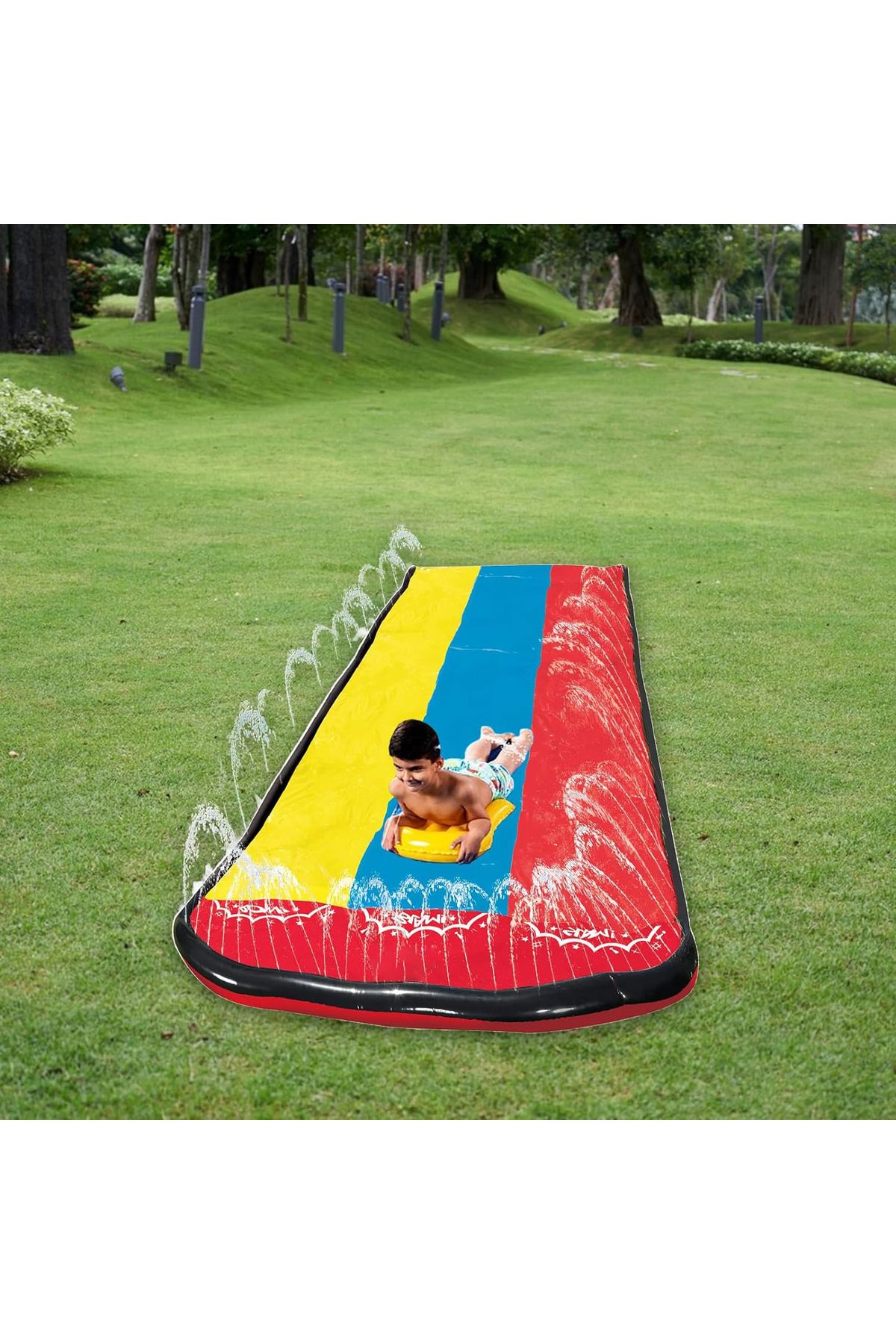 zola-Triple water slide set, Zola®, with slide, 3 coloured colognes,4.75x2.02 m, maximum load 150 kg 3