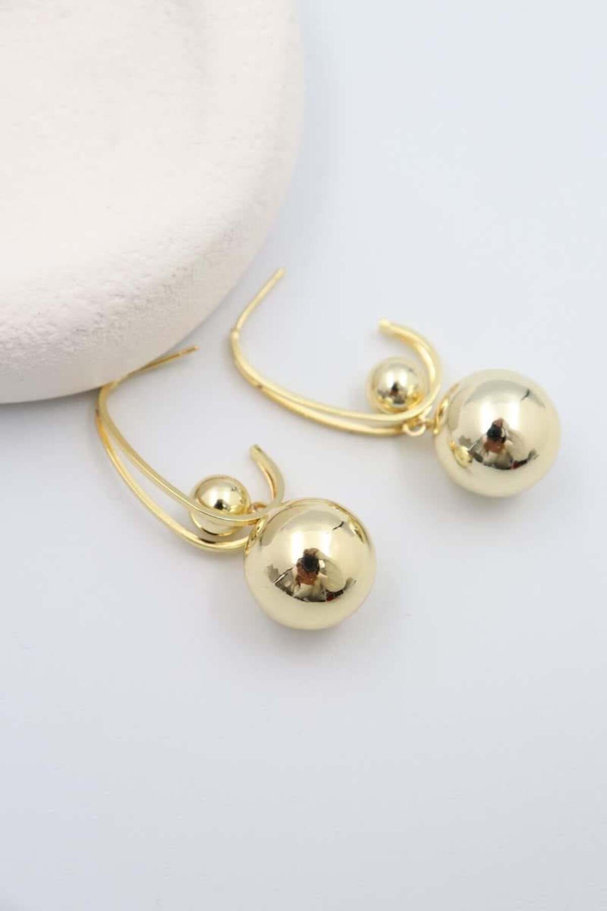 BY CANSU ACCESSORİES Diangelo Gold Küpe[14K]
