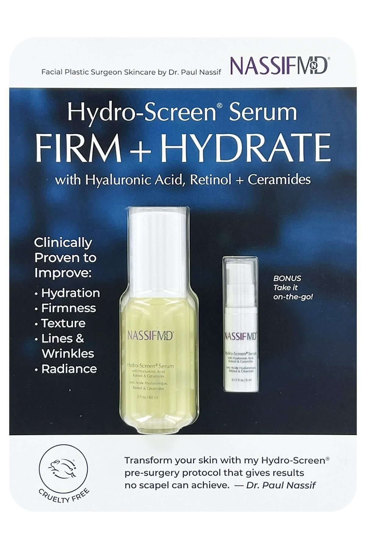 Nassif MD Hydro-Screen Nemlendirici Yüz Serumu Set 60ML + 5ML
