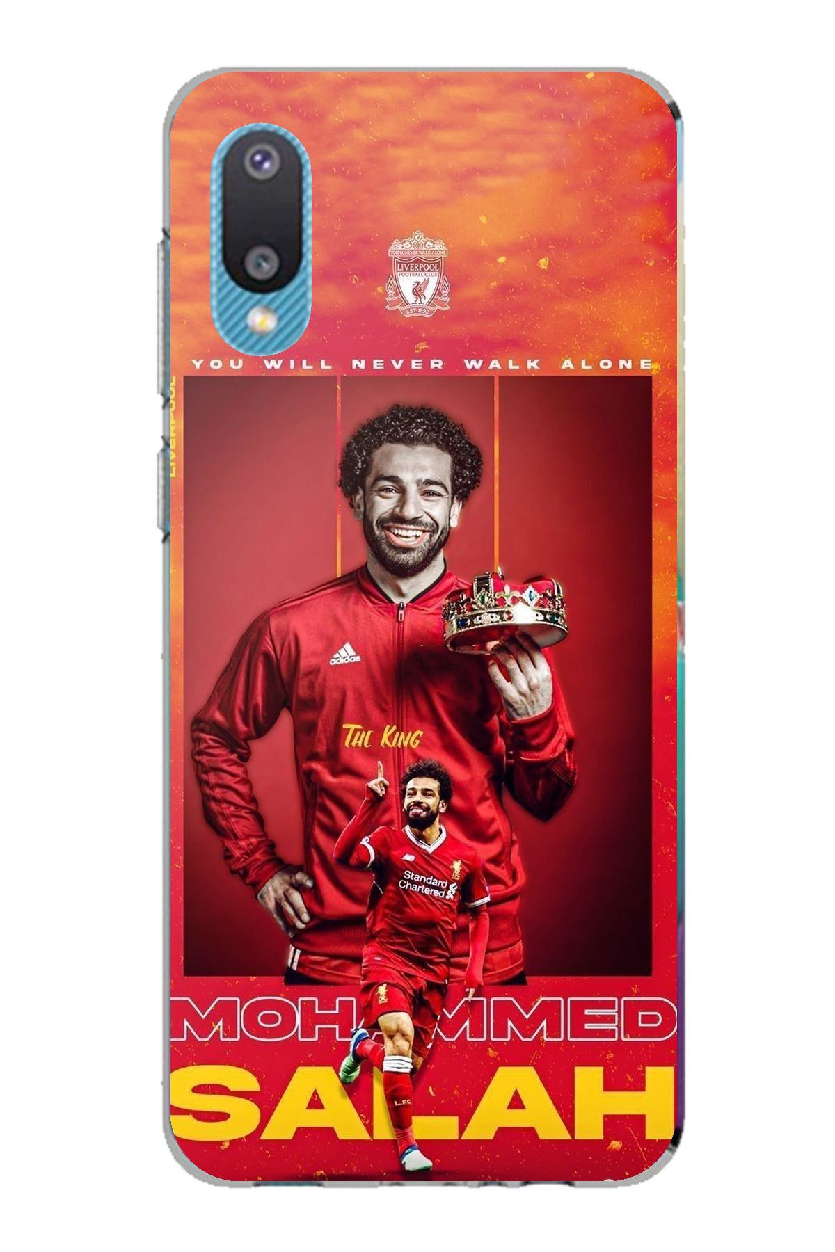 TechTree Galaxy A02 Uyumlu Salah King Kral Tasarımlı Şeffaf Silikon Kılıf