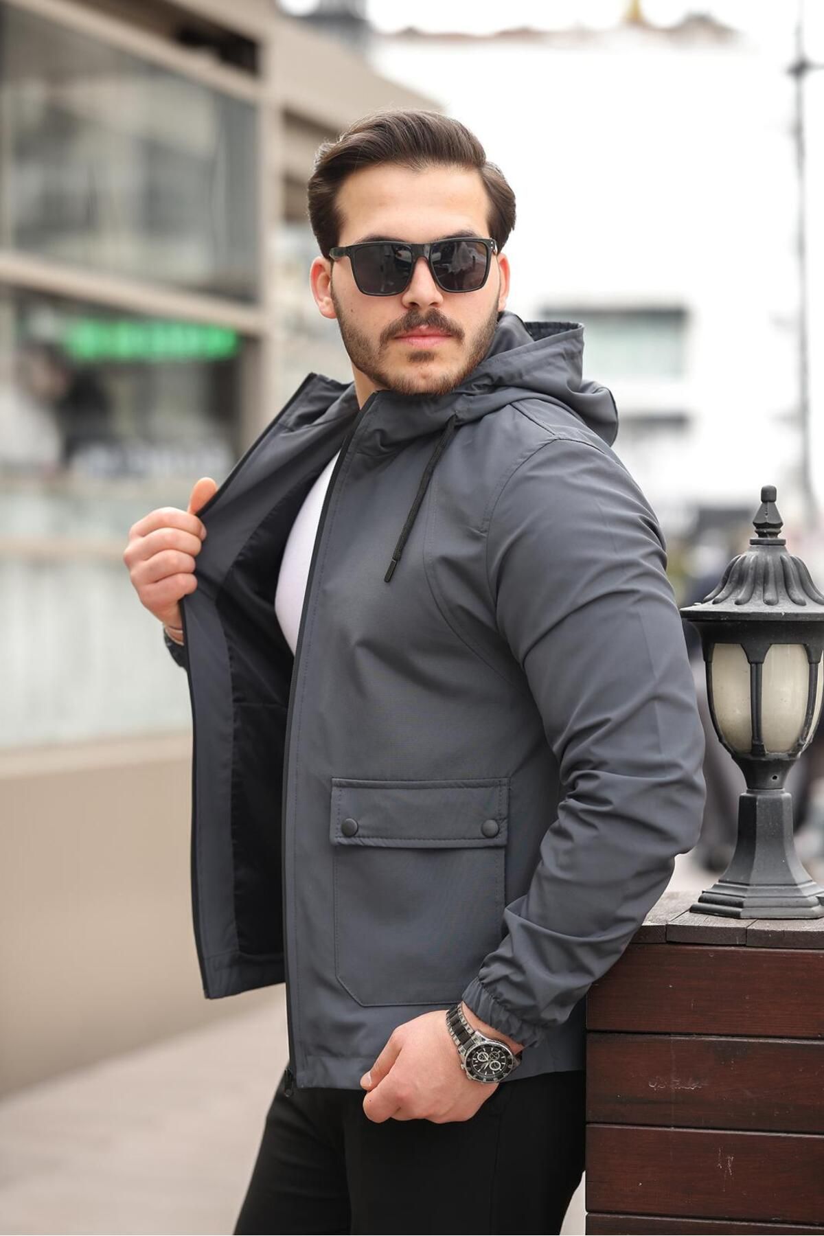 COMBİNMEN Erkek Mevsimlik Mont Su ve Rüzgar Geçirmez
