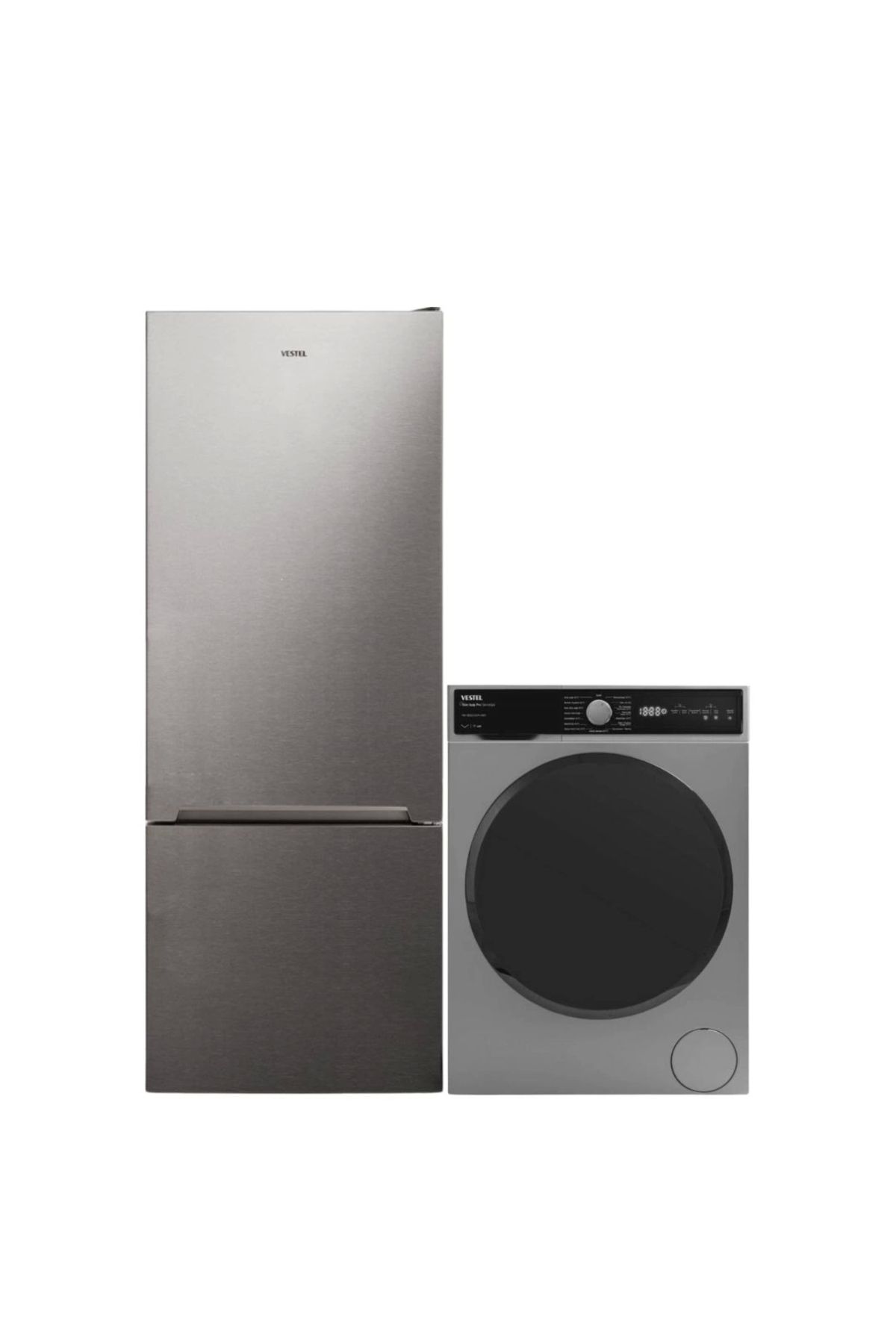 Vestel 2'li Inoks Beyaz Eşya Seti (CMI 108242 G ÇAMAŞIR NFK52011 X BUZDOLABI)