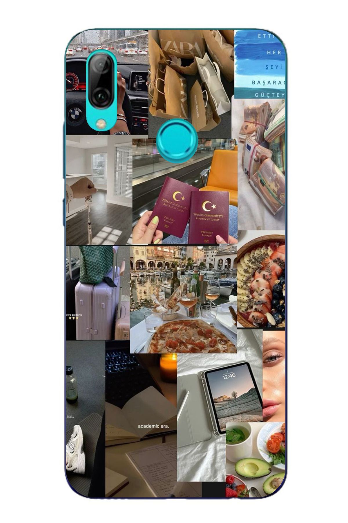 TechTree Huawei P Smart 2019 Uyumlu Yeni Vision Board Hayal Panosu Tasarımlı Şeffaf Silikon Kılıf