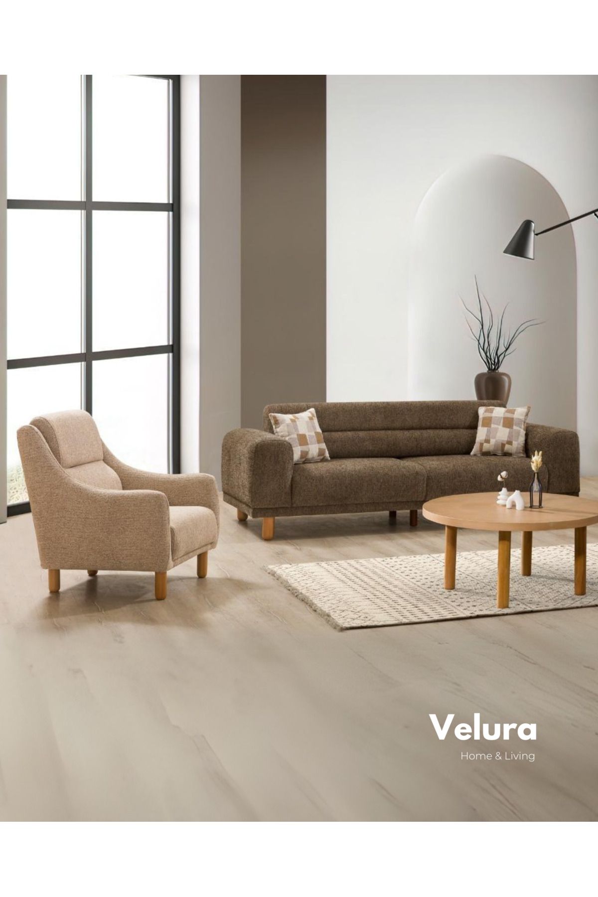 Velura Home & Living Begonya Koltuk Takımı & Sırt Mekanizmalı Kanepe (3+1)