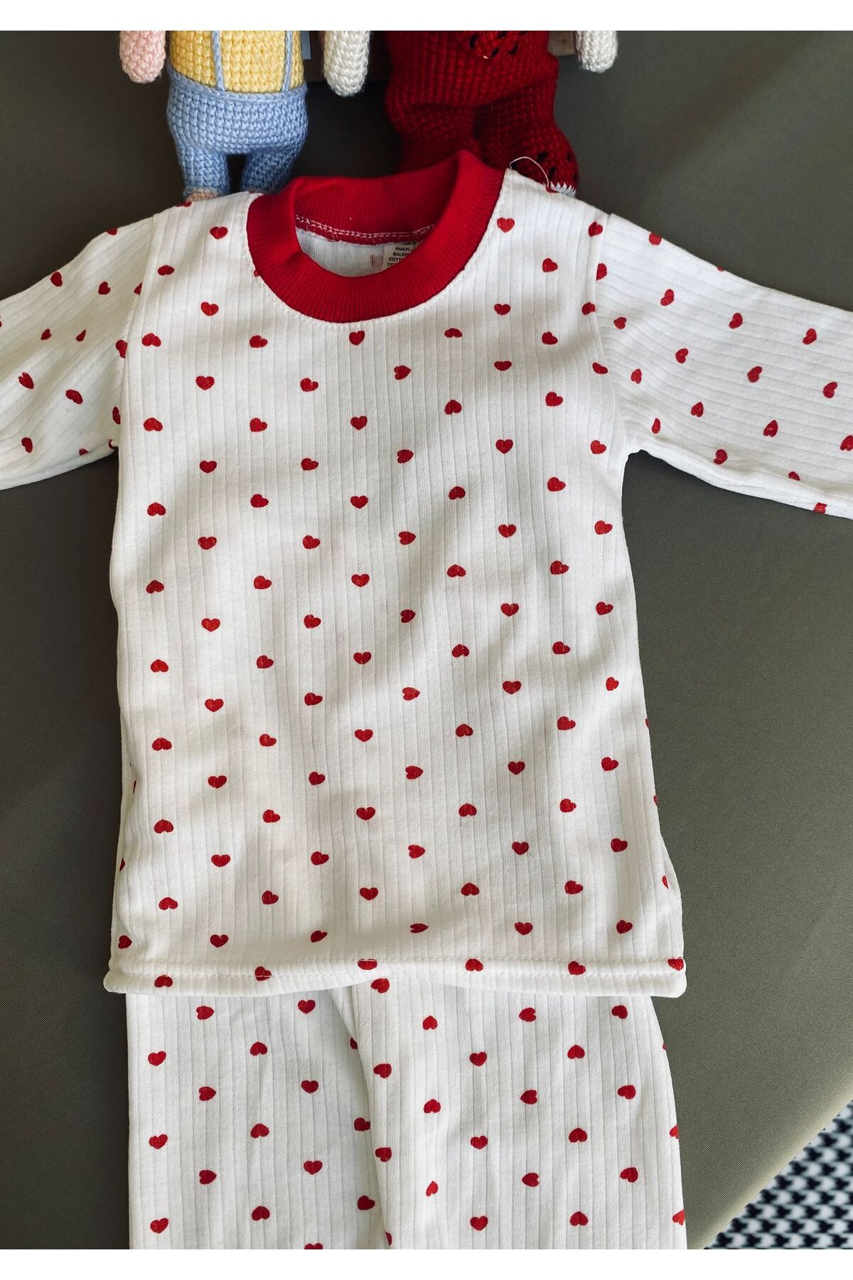 ARAF WEAR Bebek Yenidogan Çocuk Kiz Pamuklu Oyali Pijama Takımı Hediyelik 2'li