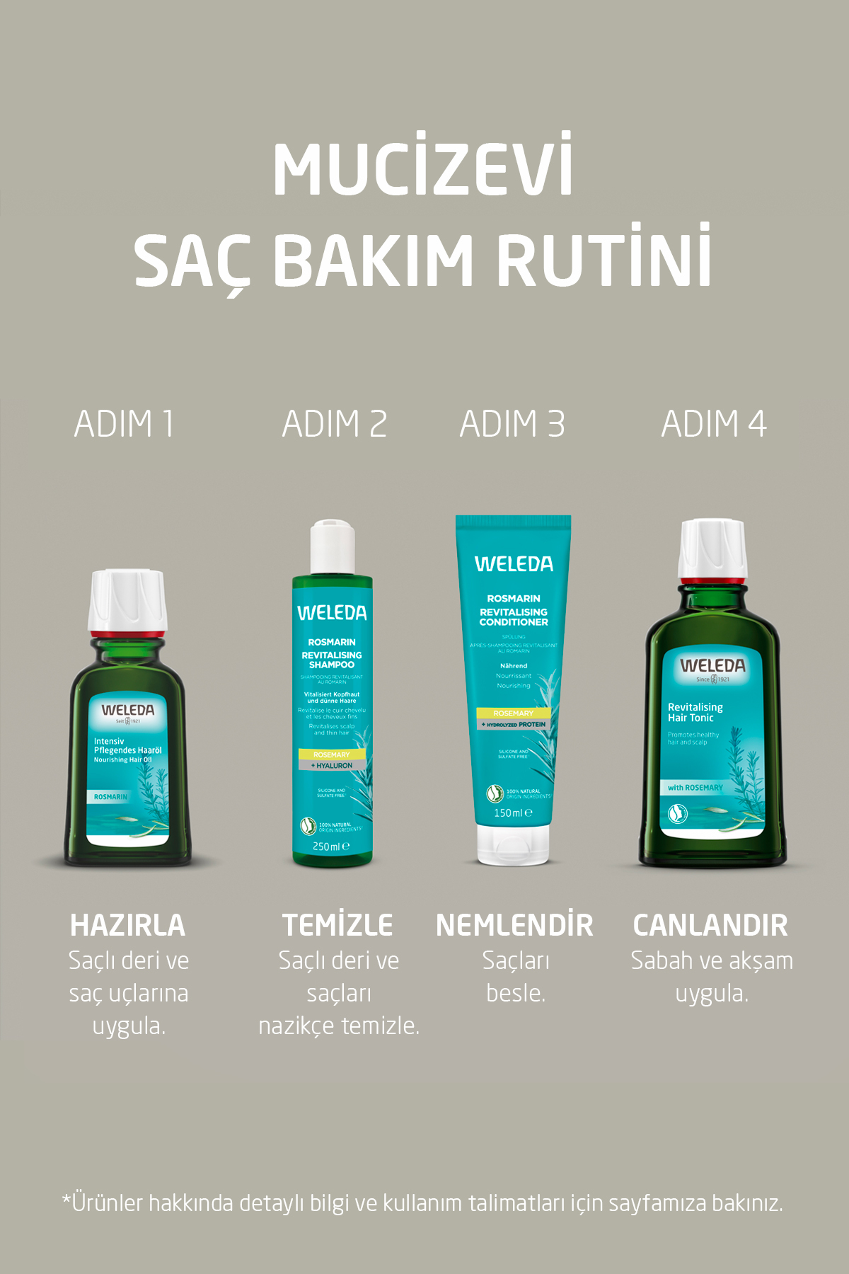 Biberiye Özlü Organik Canlandırıcı Saç Bakım Kremi 150ml — Weleda Canlandırıcı Saç Bakım Serisi — تصویر 4 از 4