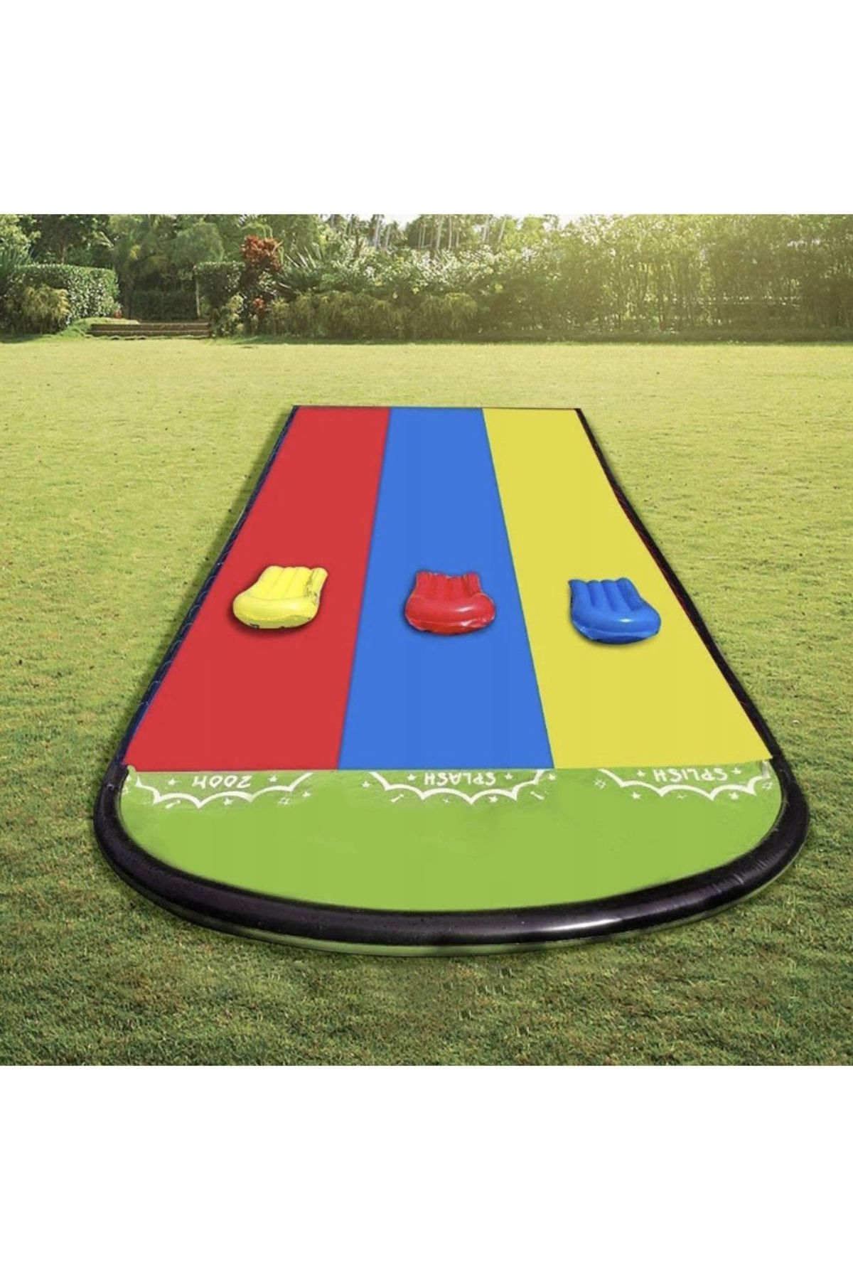 zola-Triple water slide set, Zola®, with slide, 3 coloured colognes,4.75x2.02 m, maximum load 150 kg 11