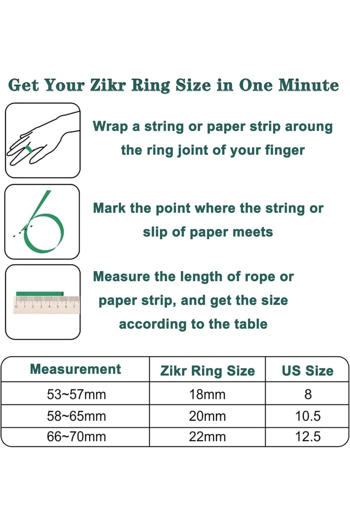 Primo Plus-20mm Zikr Ring Smart Ring with Vibration Reminder Tasbih Counter and Bluetooth Connection 6