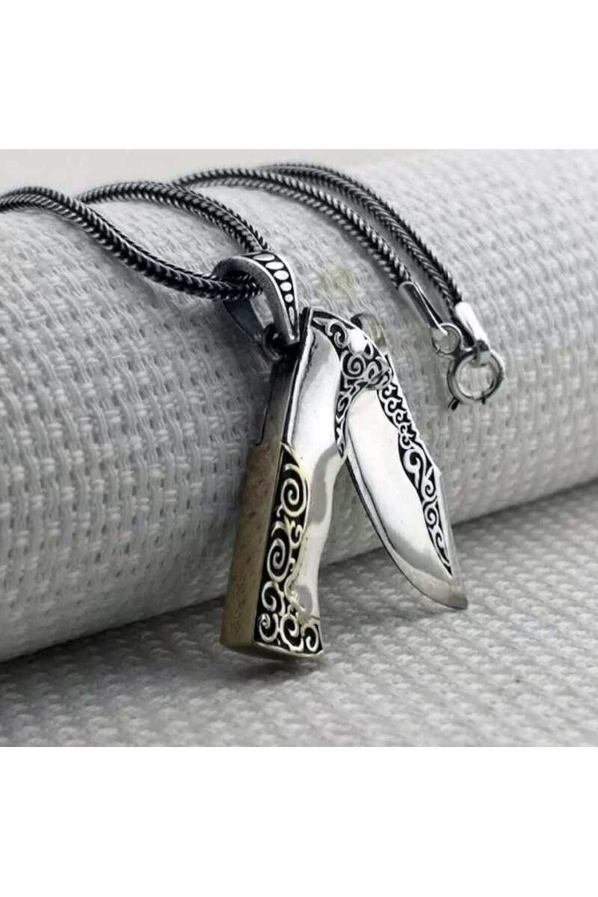 SERRA JEWELS Gümüş Avcı Bıçağı Erkek Kolye