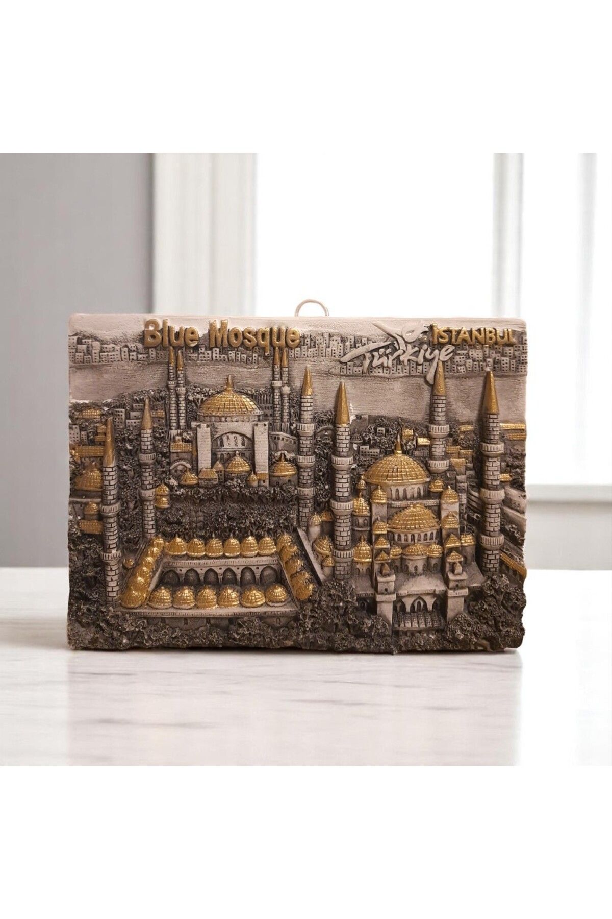 MEVLANA BAZAAR Blue Mosque Polyester Mavi Duvar Süsü