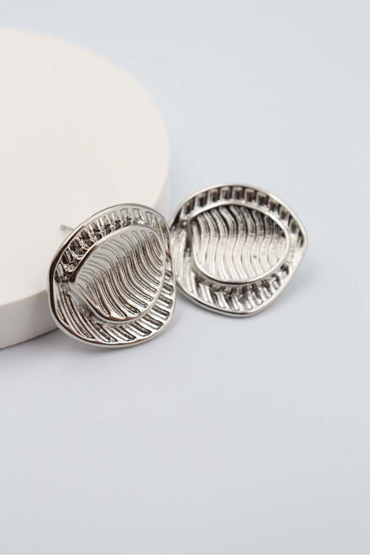 BY CANSU ACCESSORİES Centro Silver Küpe