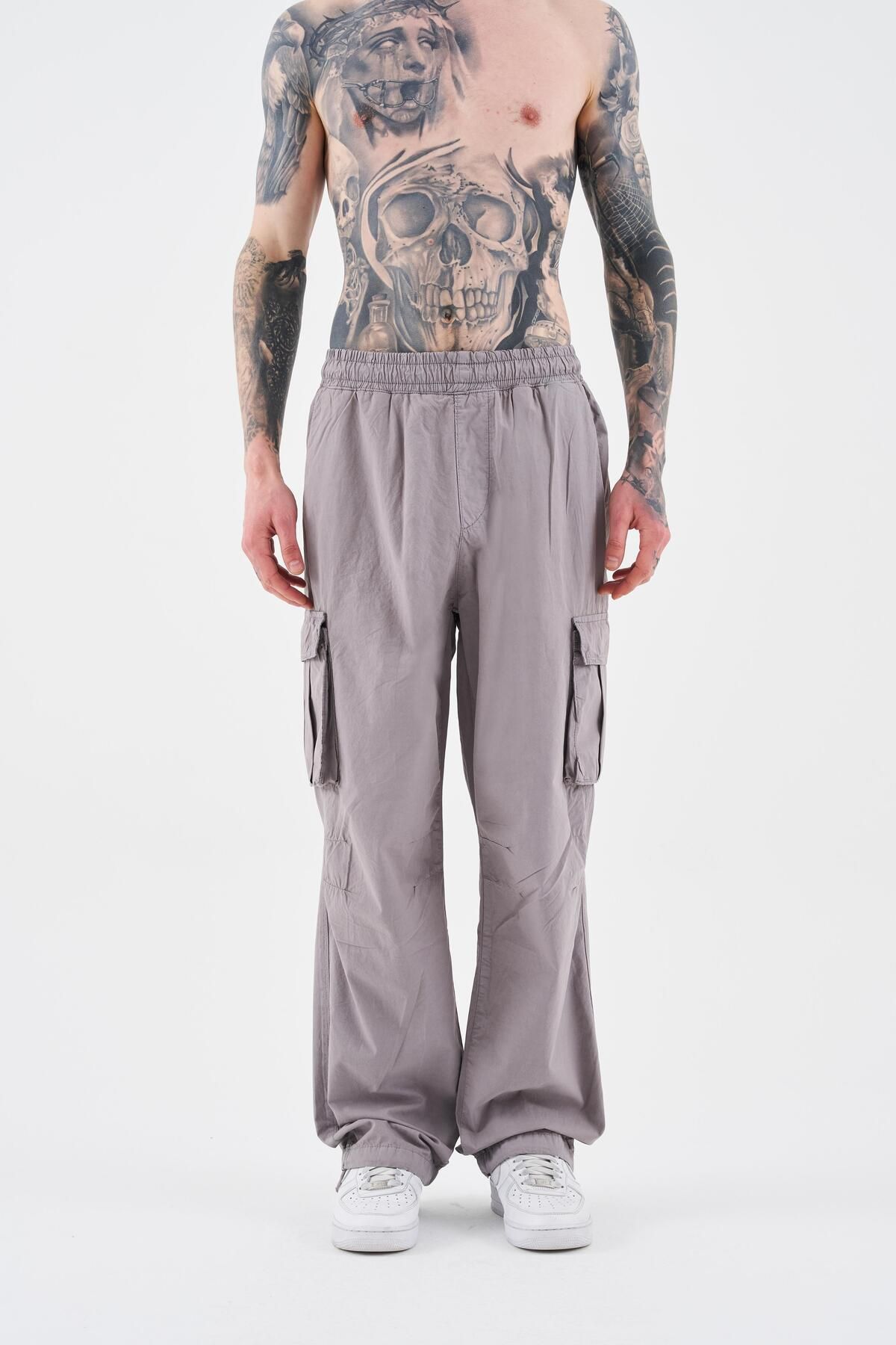 Machinist Erkek Paraşüt Kargo Pantolon GRİ