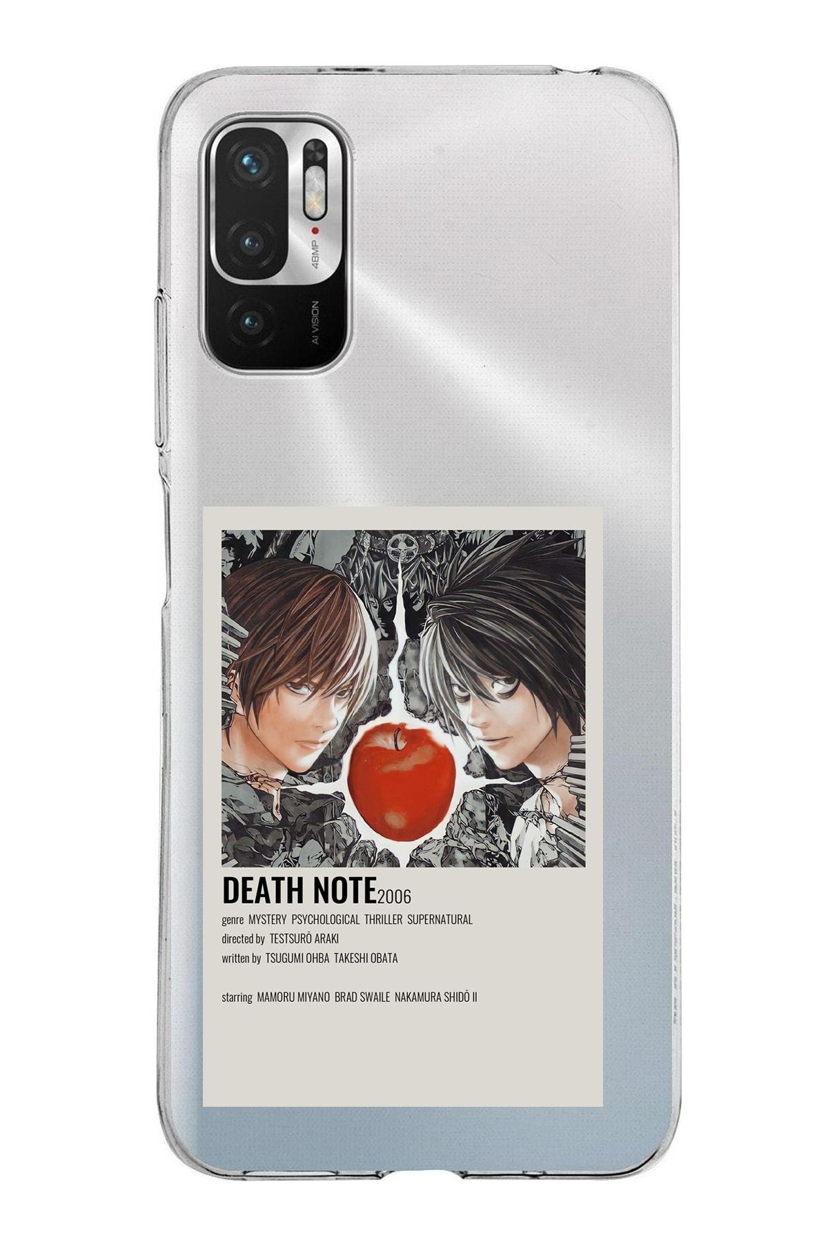TechTree Redmi Note 10 5G Uyumlu Death Note Poster Tasarımlı Şeffaf Silikon Kılıf