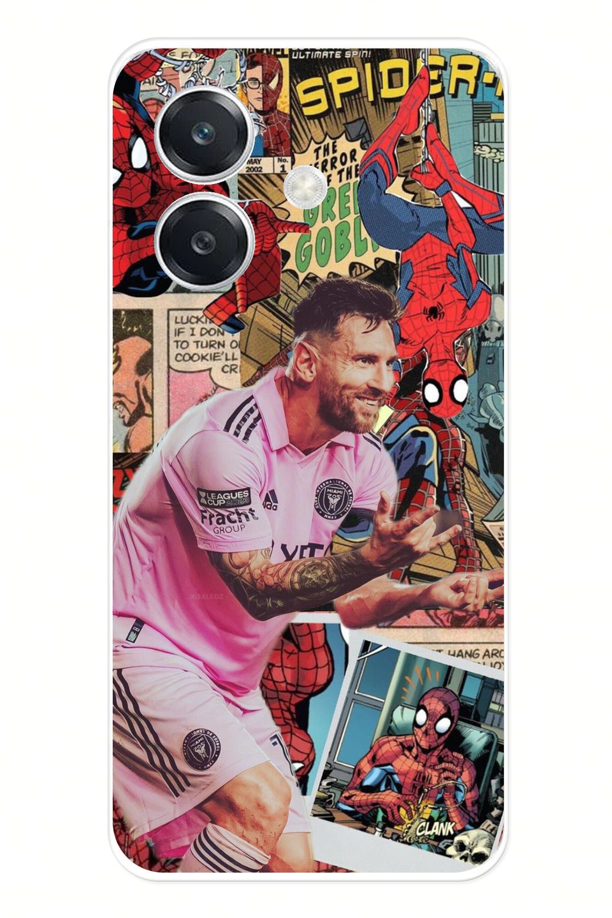TechTree Oppo A3 Uyumlu Messi Miami Şeffaf Silikon Kılıf