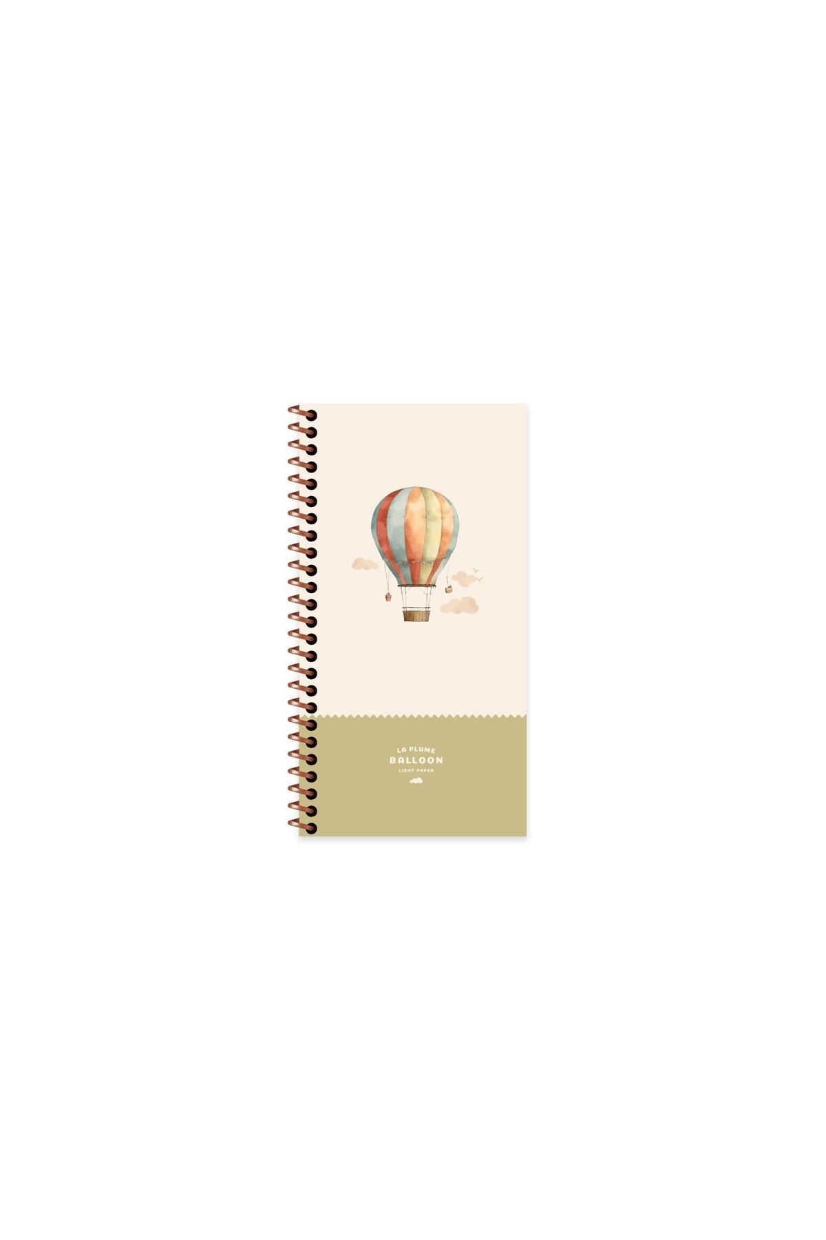 KESKİN COLOR Keskin 10*19 80 Yp.Çiz.Spr.Sert Kap.La Plume Balloon Defter Yeşil