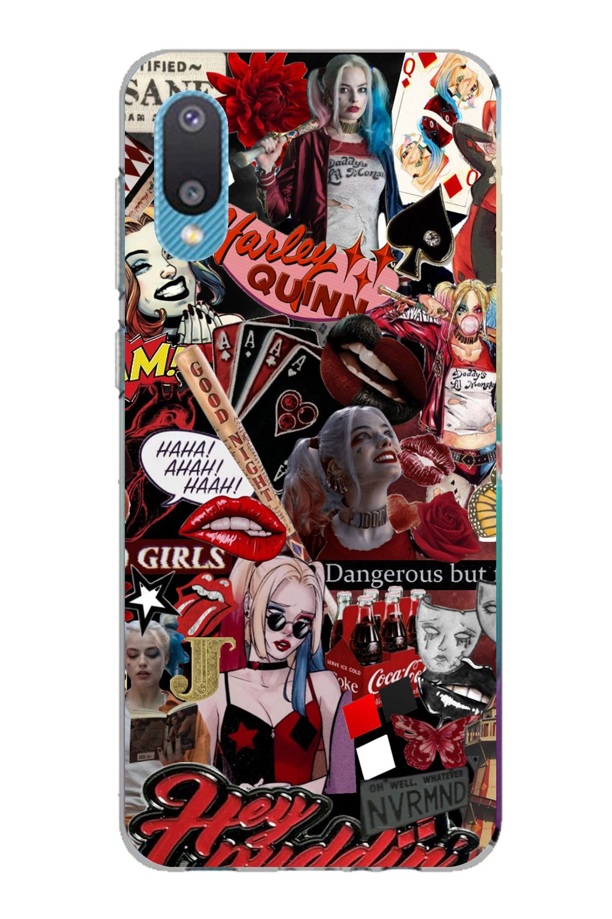 TechTree Galaxy A02 Uyumlu Harley Quinn Şeffaf Silikon Kılıf