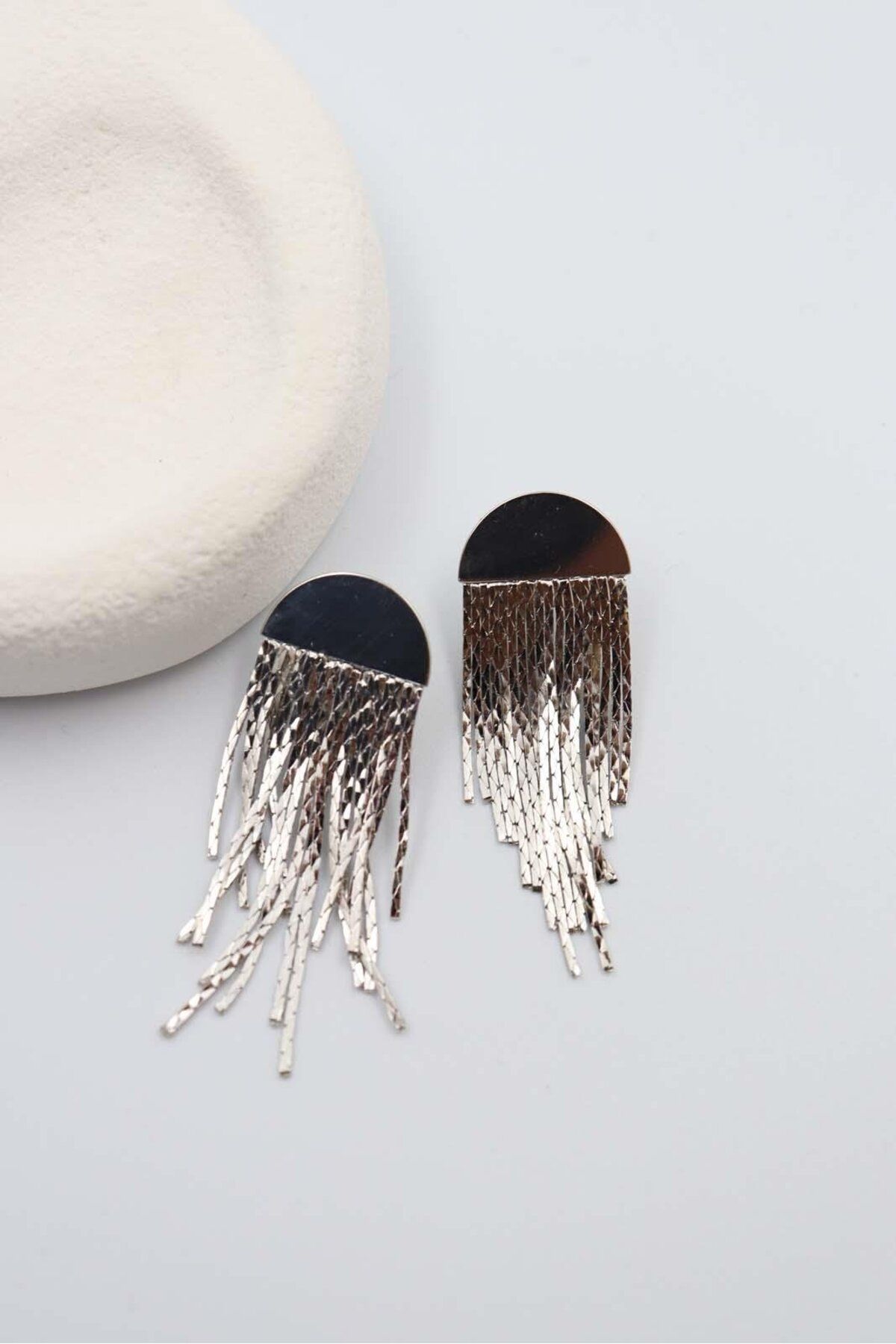BY CANSU ACCESSORİES Enric Silver Küpe