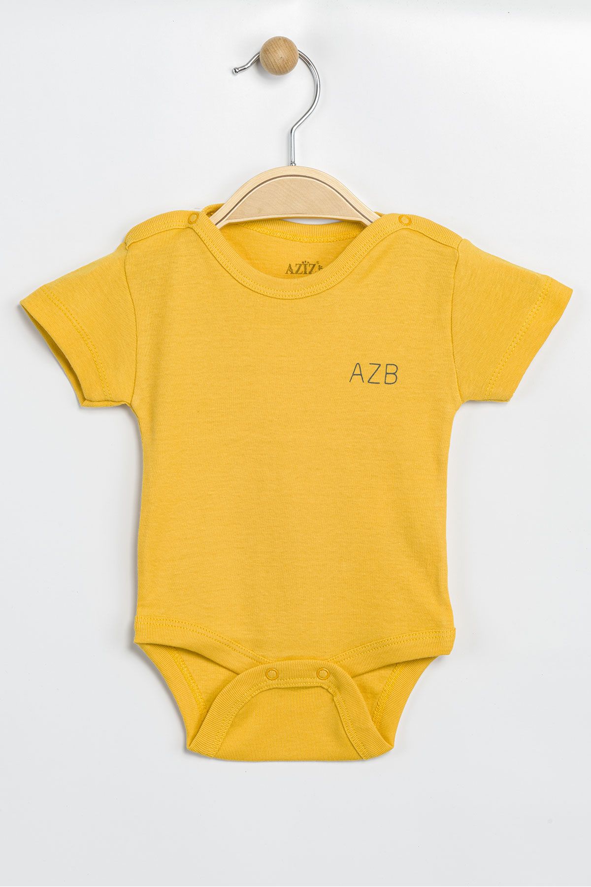 Aziz Bebe Erkek Kız Bebek Çıtçıtlı % 100 Pamuk Body & Zıbın