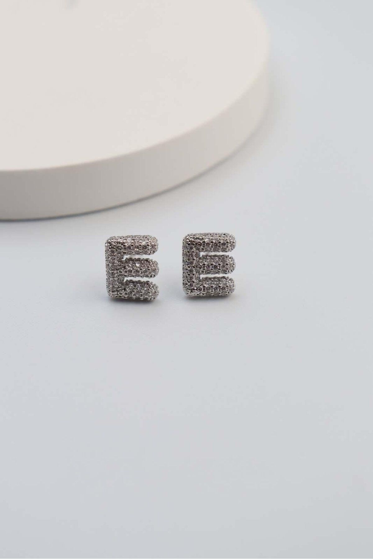 BY CANSU ACCESSORİES Silver Harf Küpe