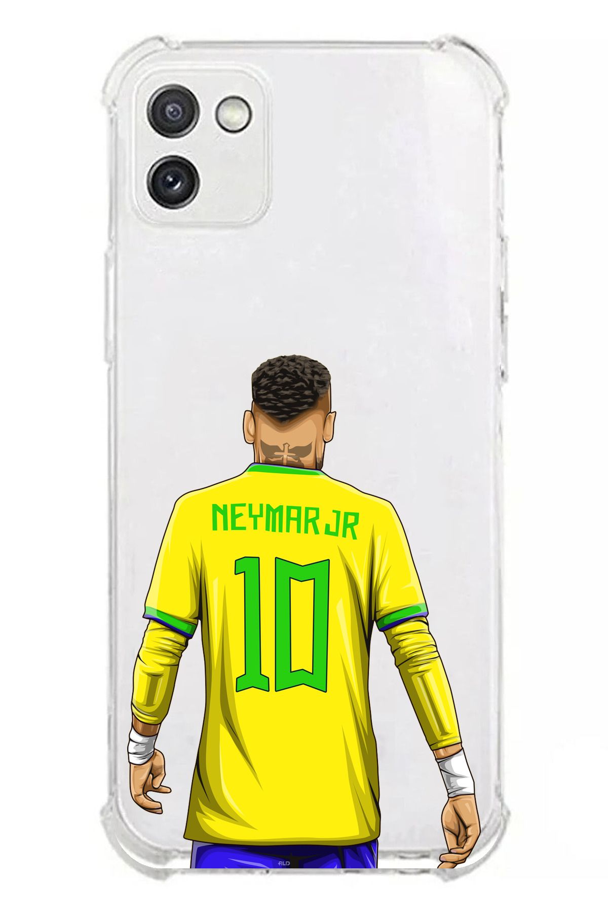 TechTree Galaxy A03 Uyumlu Neymar Minimal Forma Şeffaf Silikon Kılıf