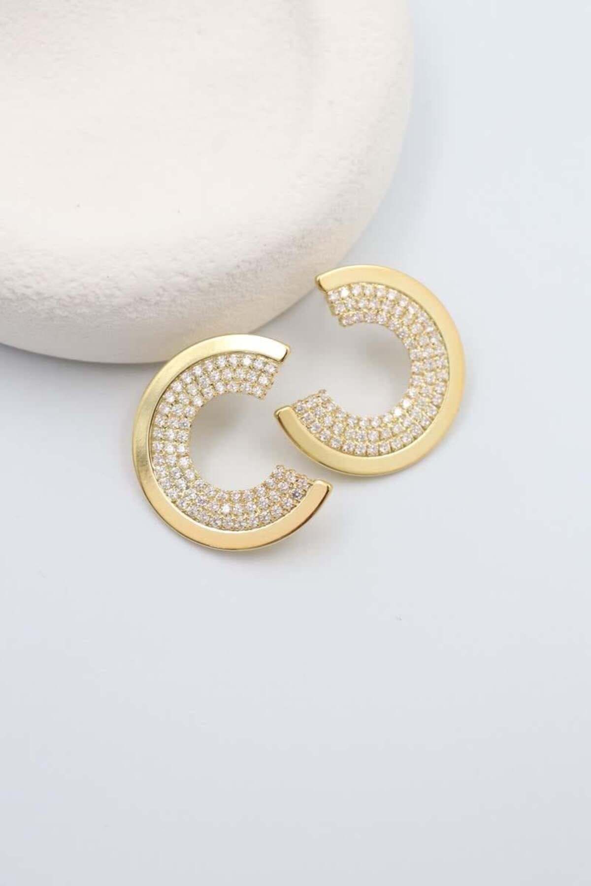 BY CANSU ACCESSORİES Dino Gold Küpe[14K]